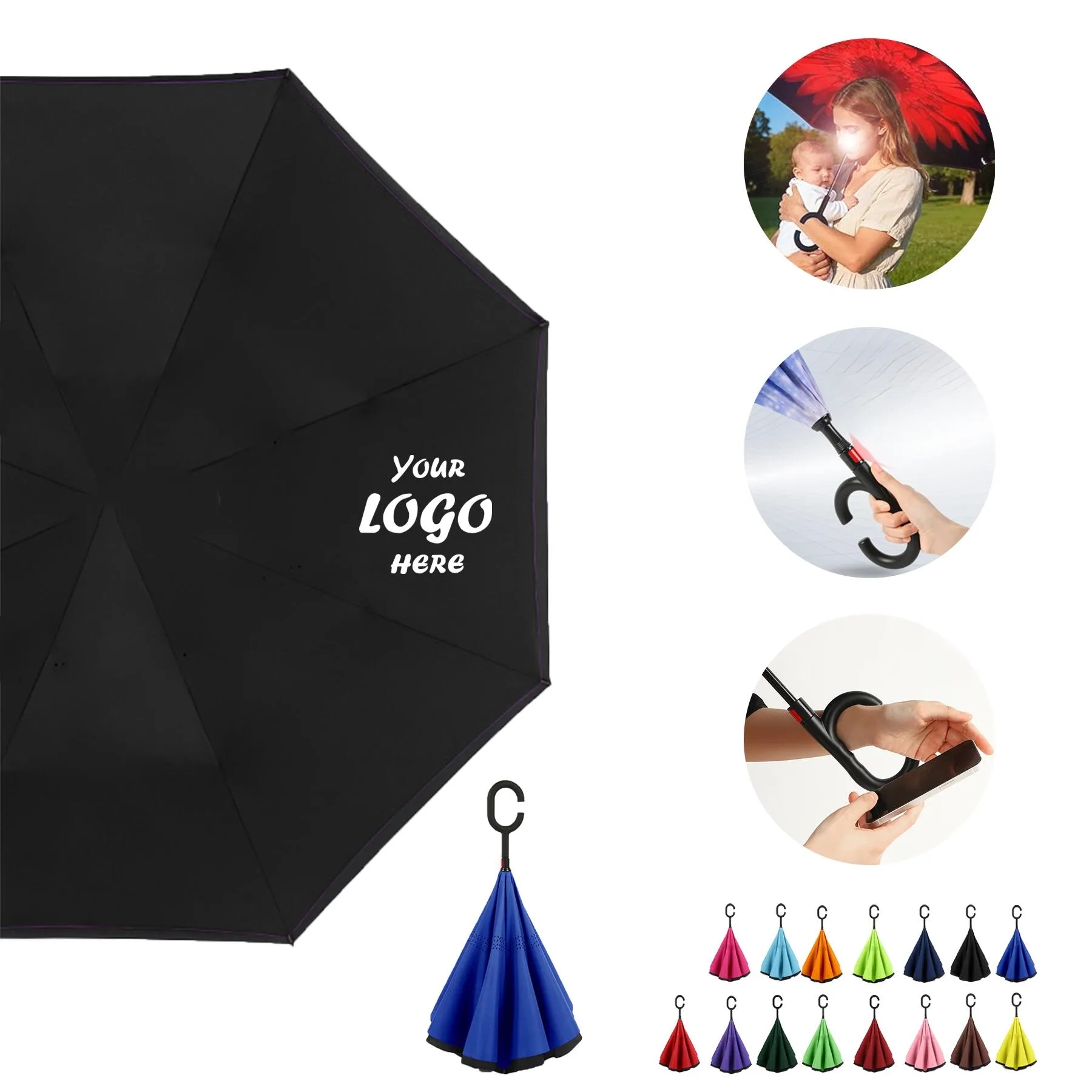 Reverse Umbrella With C Handle