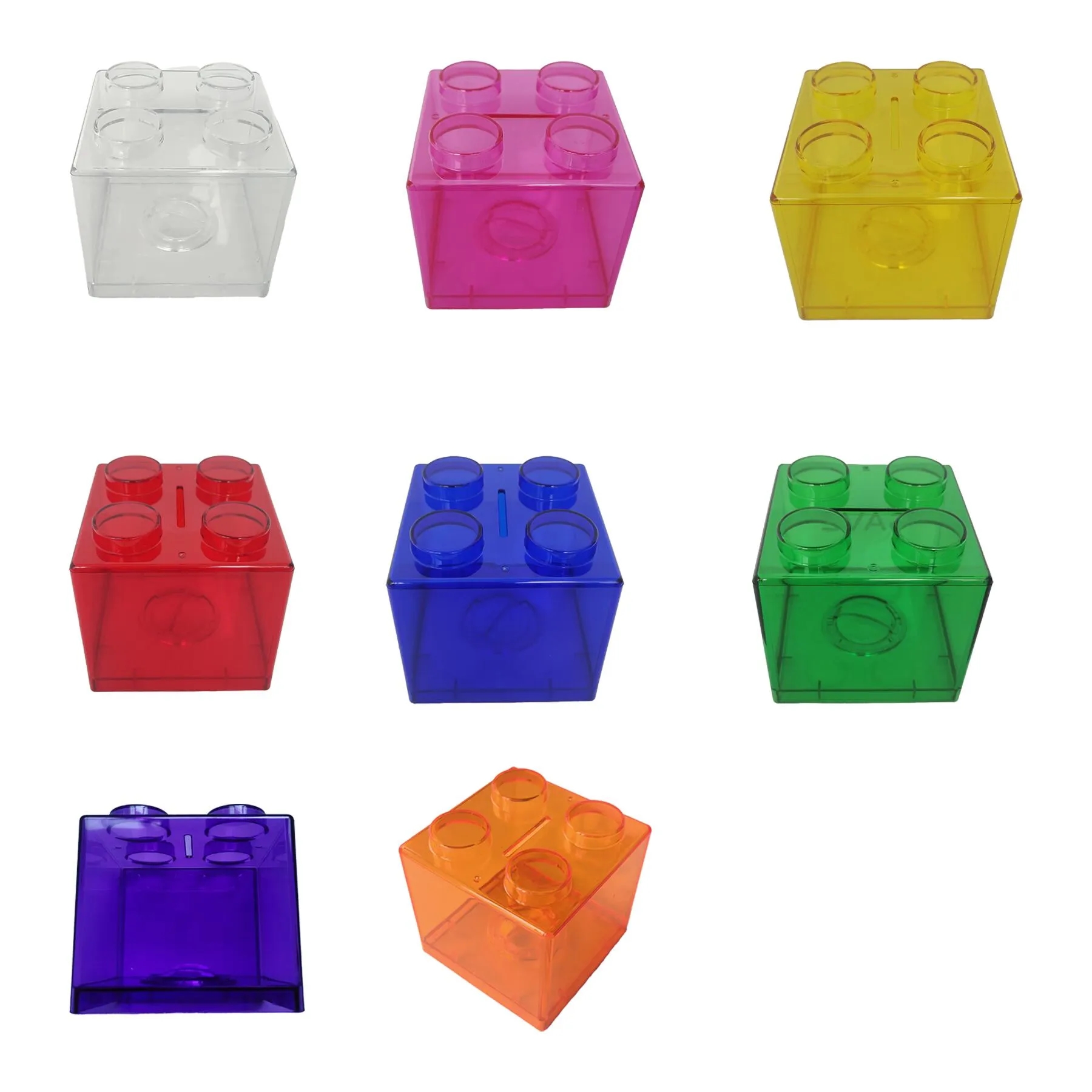 Stackable Transparent Block Acrylic Money Box - Image 3