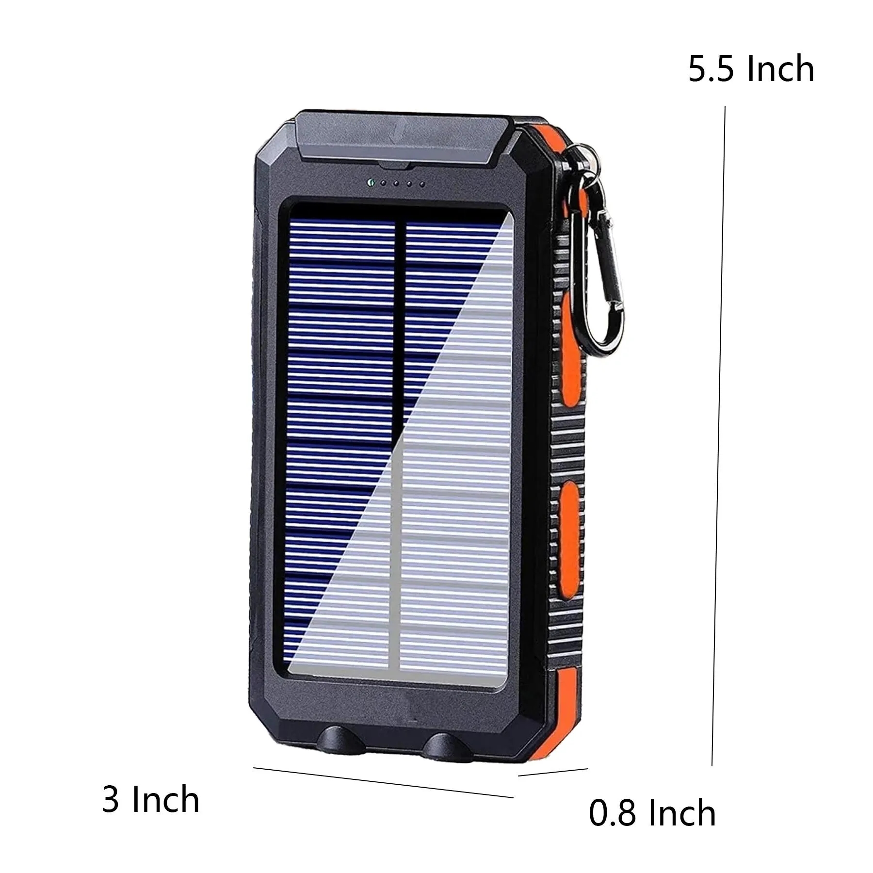 Waterproof 10000mAh Solar Power Bank With Compass And Light - Image 2