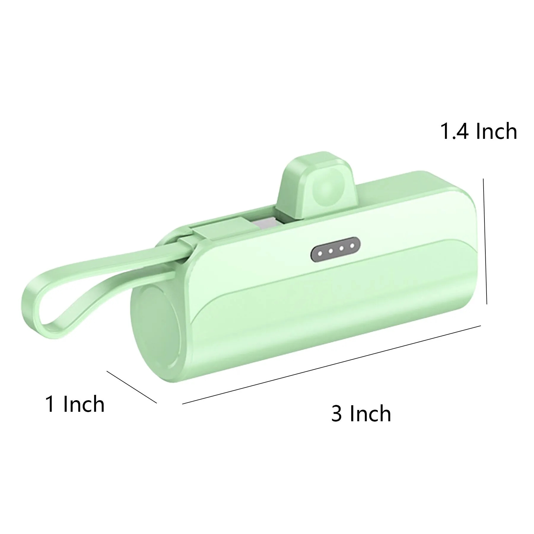 Pocket Capsule Power Bank 5000mAh With Built In Cable - Image 2