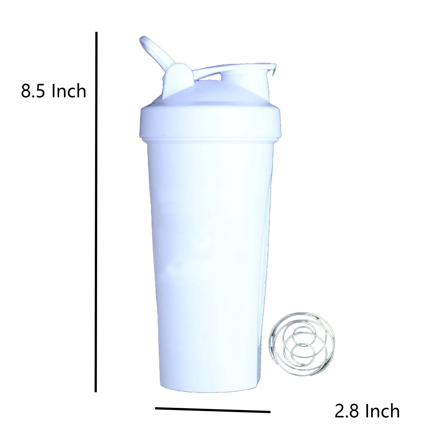 20 Oz Shaker Bottle With Whisk For Gym Drinks - Image 2