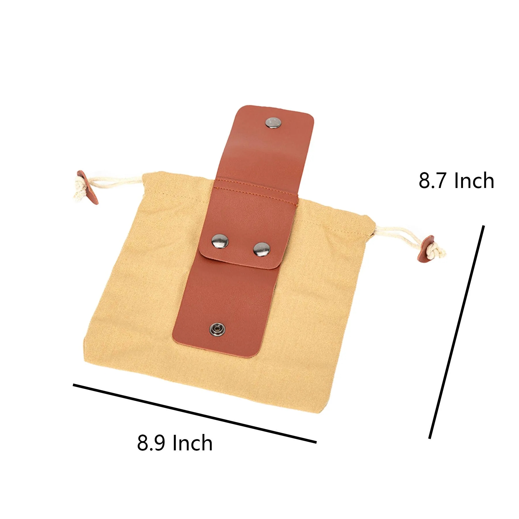 Canvas Foraging Pouch With Belt Loop And Drawstring - Image 2