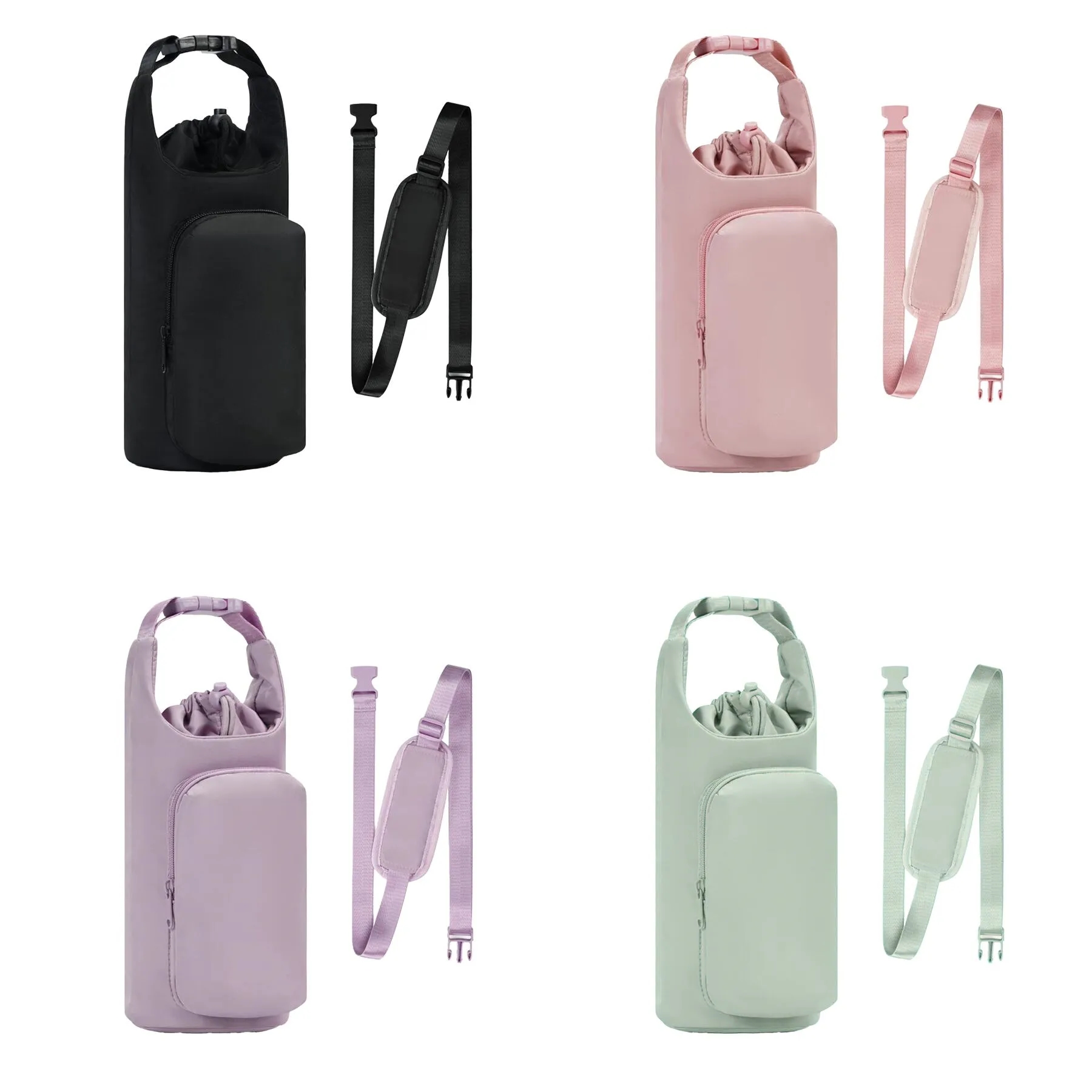 Canvas Water Bottle Cover With Adjustable Carry Strap - Image 3