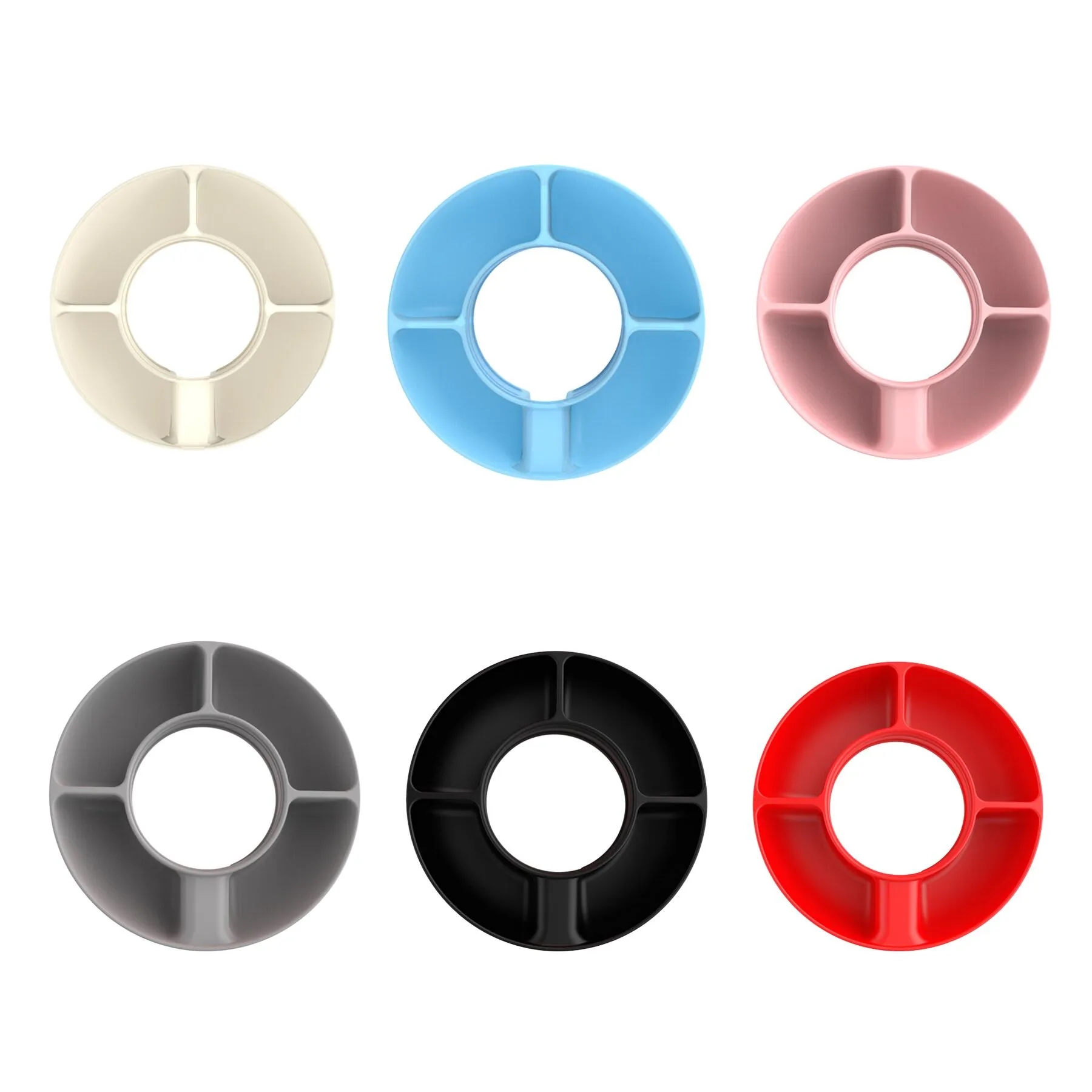 Four Compartment Silicone Snack Tray For Tumblers - Image 3