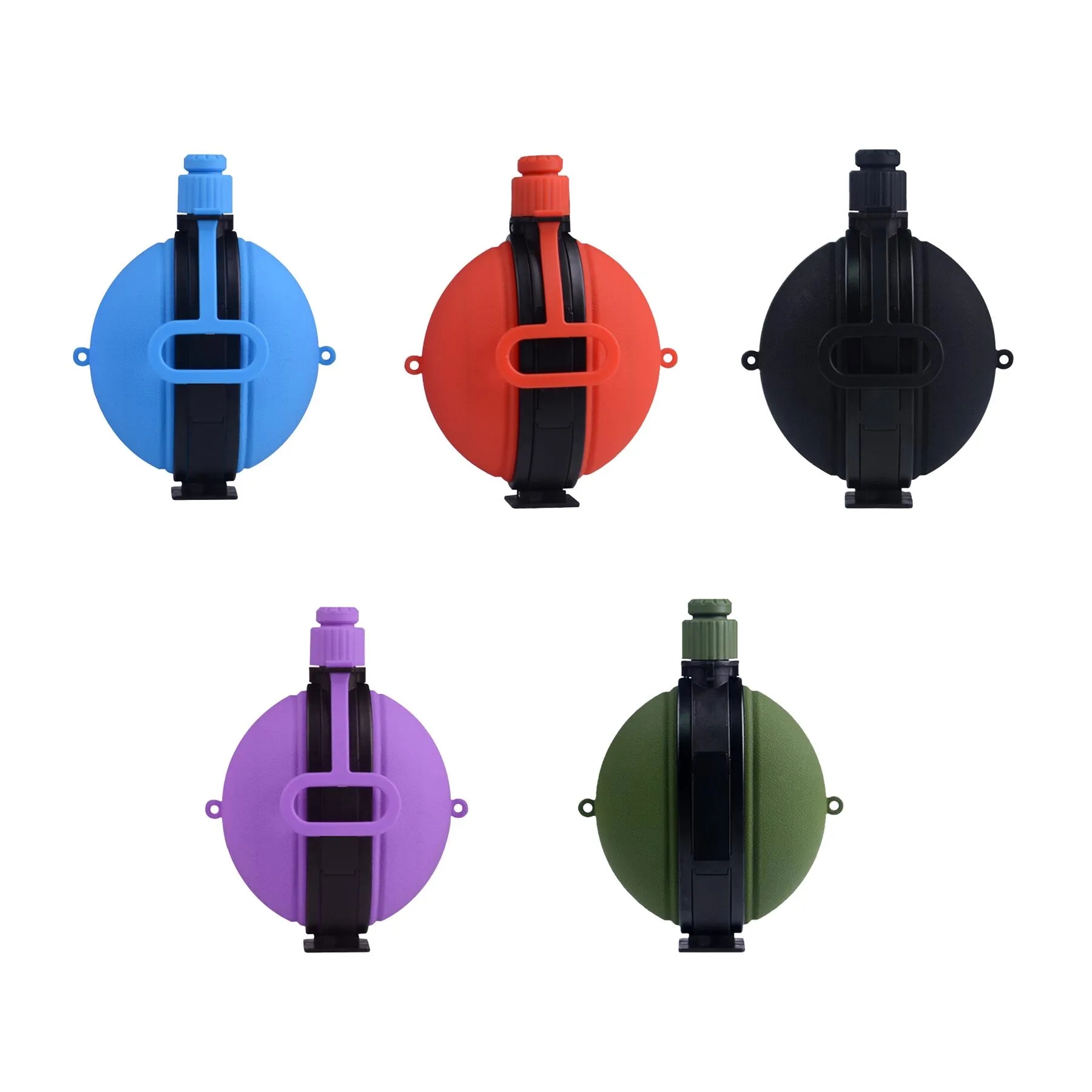 Collapsible Silicone Camping Water Bottle With Compass - Image 3