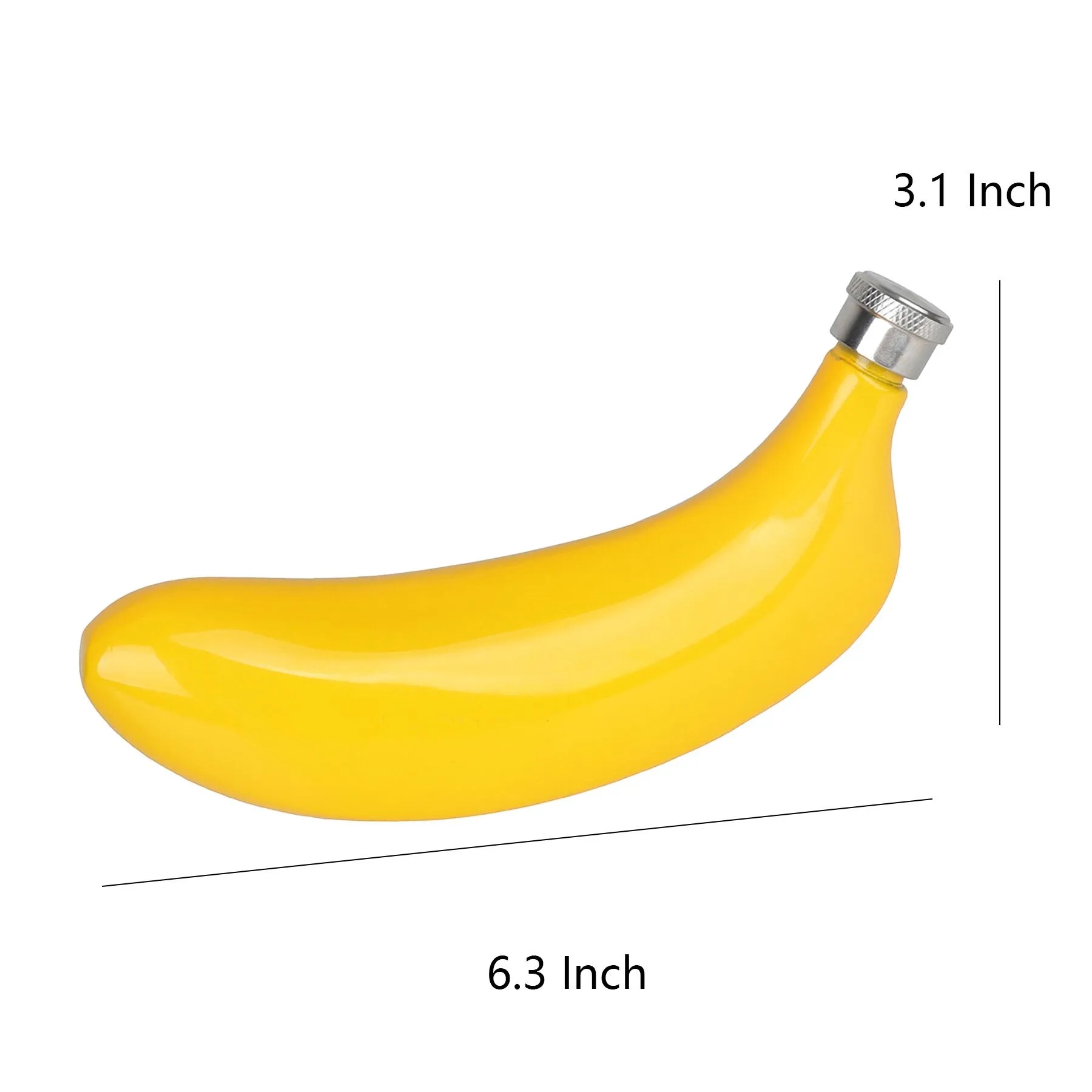 Banana Shaped 5 Oz Stainless Steel Travel Pocket Flask - Image 2