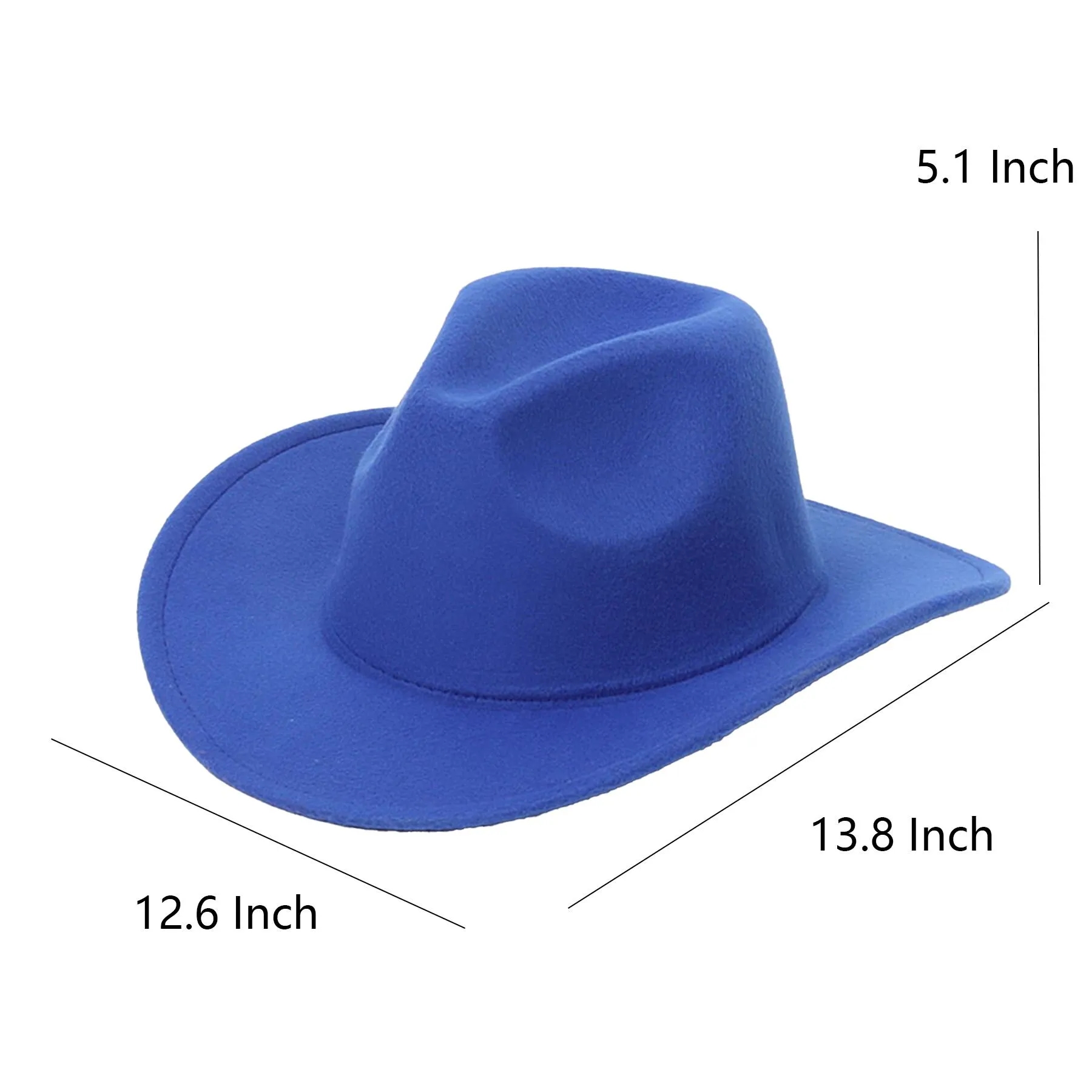 Classic Felt Cowboy Hat For Western Costume Parties - Image 2