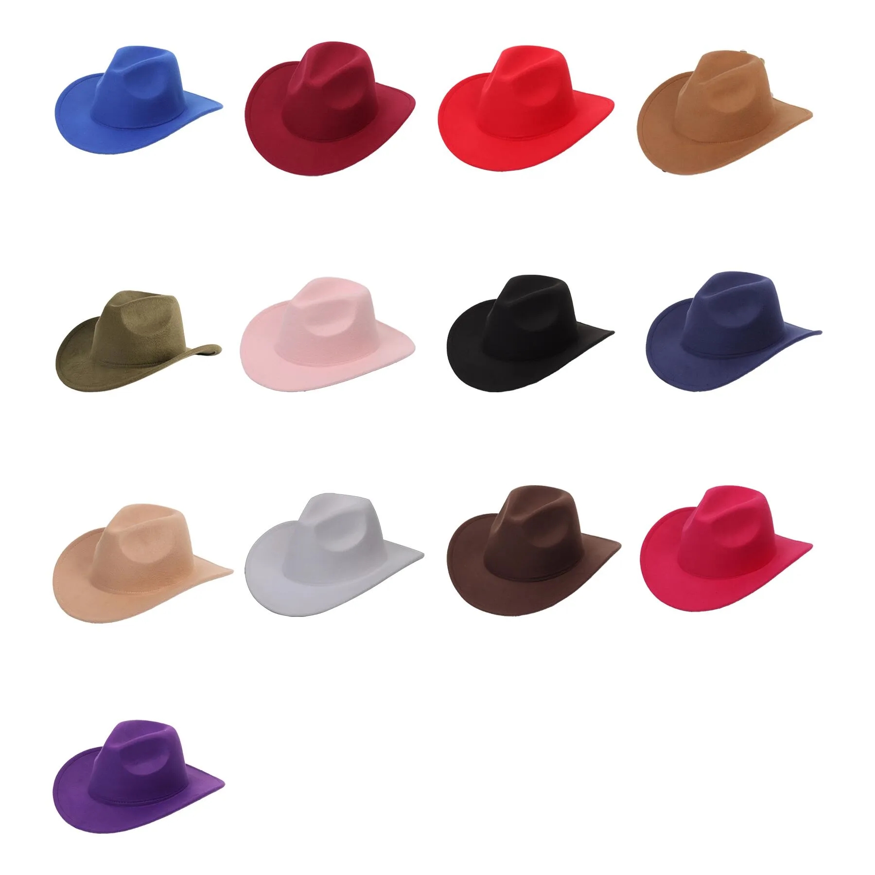 Classic Felt Cowboy Hat For Western Costume Parties - Image 3
