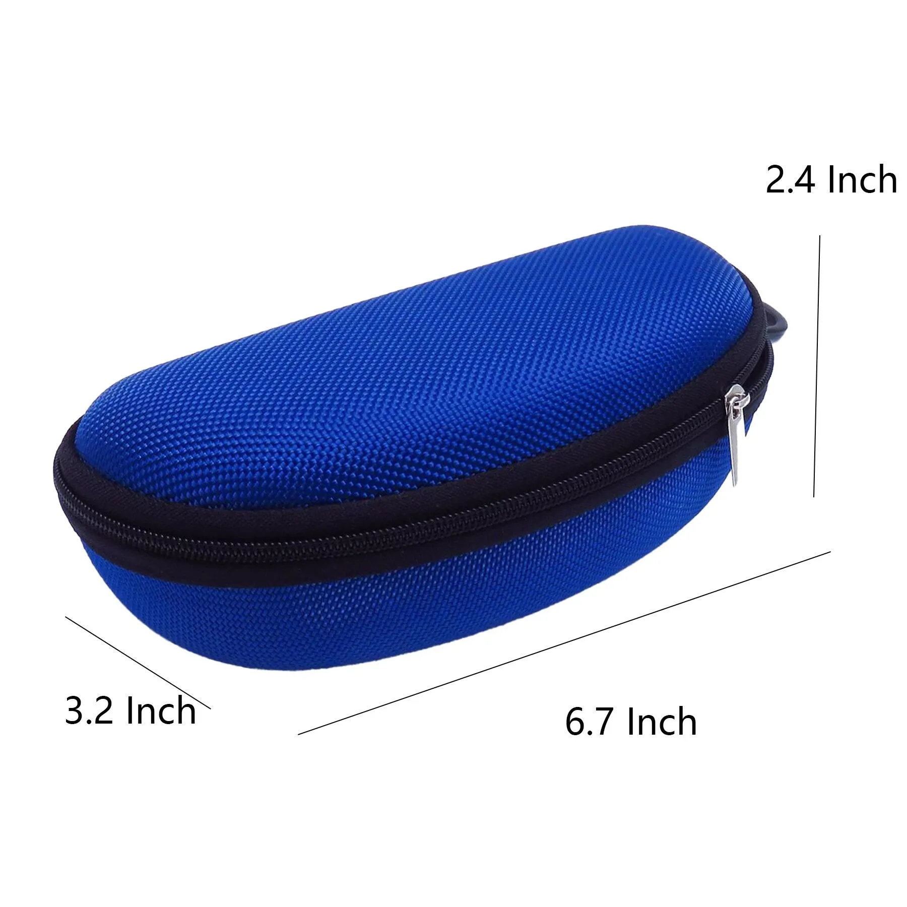 Zippered EVA Eyeglass Case With Carabiner Key Clip - Image 2