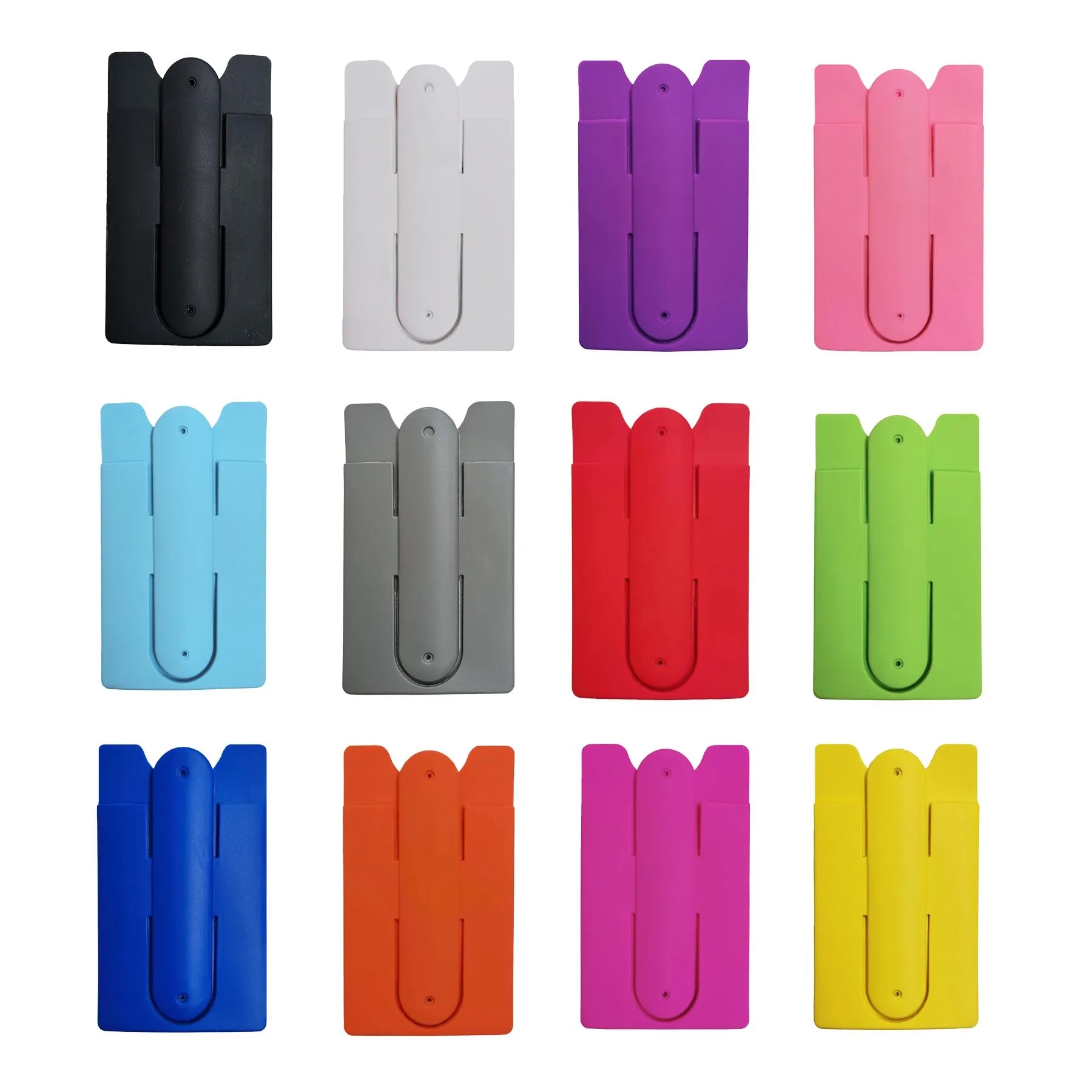Reusable Silicone Phone Card Holder Stand With Cable Wrap - Image 3