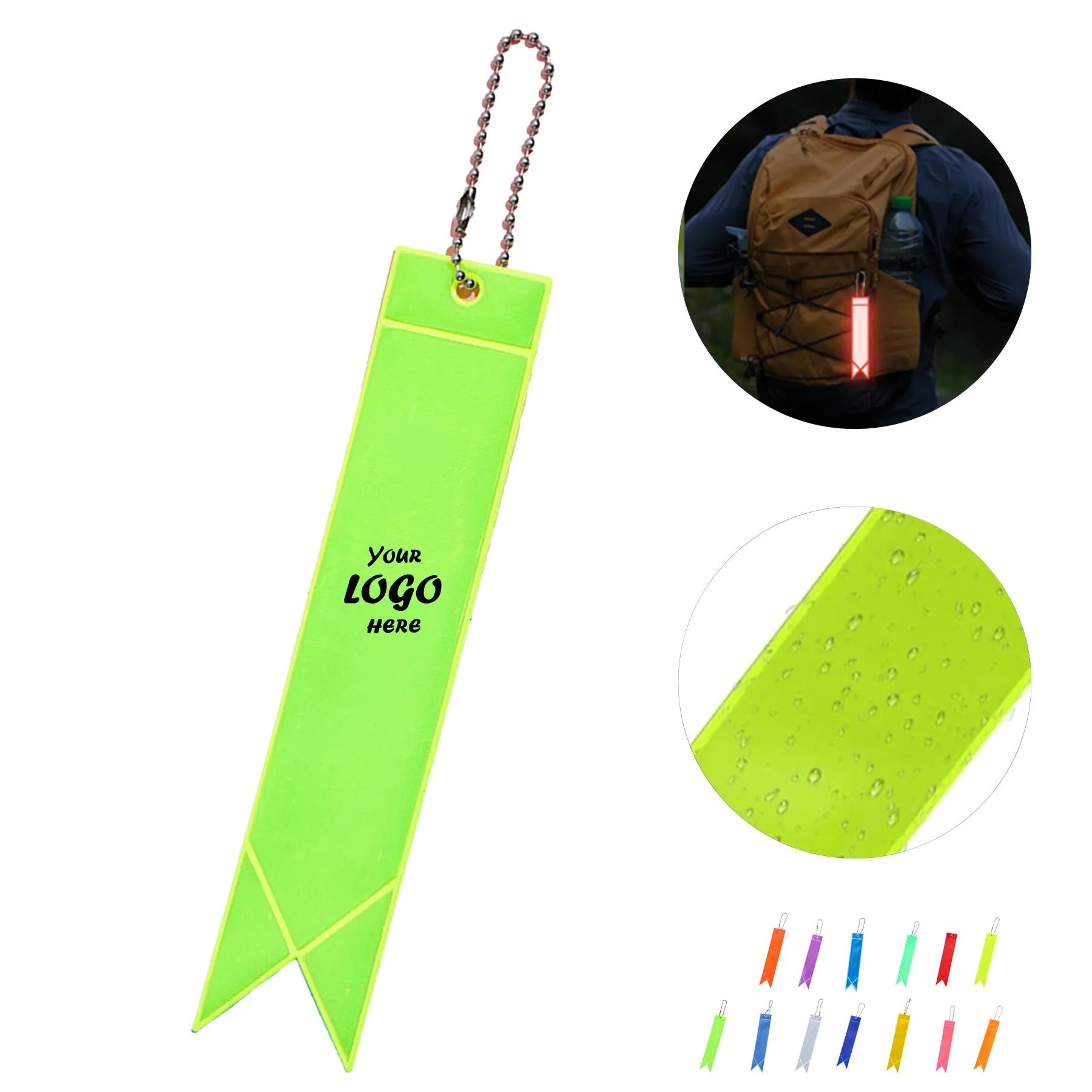 Reflective Keychain Strip For Night Safety Visibility