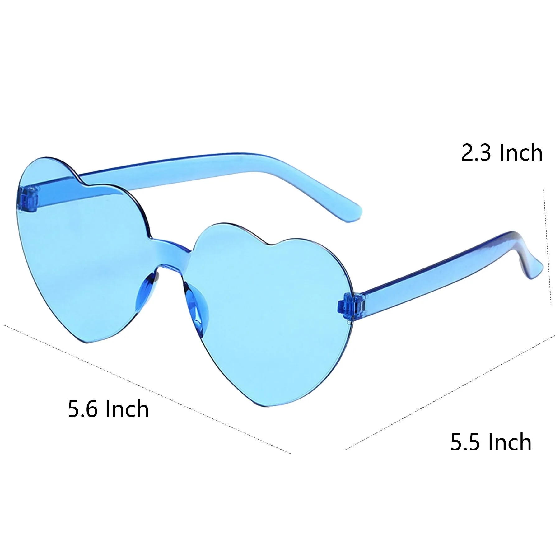 Colorful Heart Shaped Sunglasses For Party Outfits - Image 2