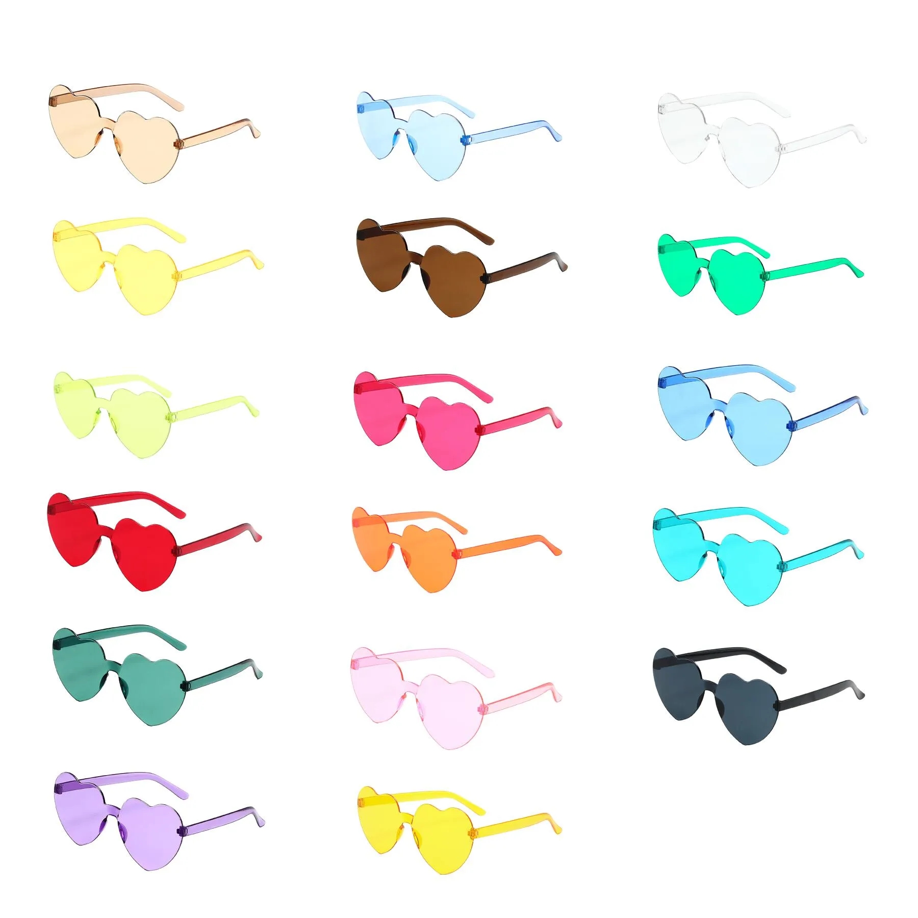 Colorful Heart Shaped Sunglasses For Party Outfits - Image 3