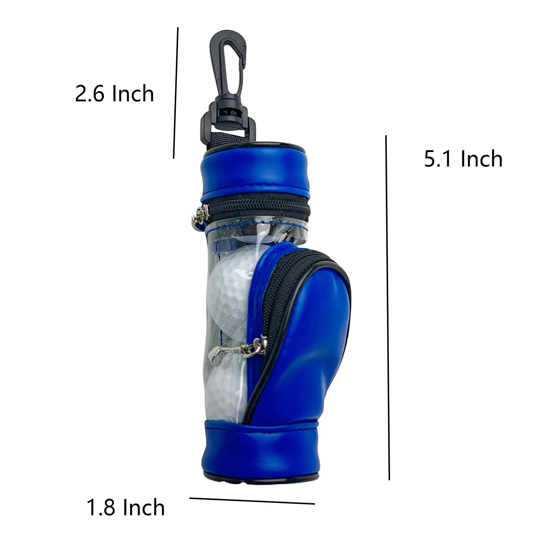 Compact Golf Ball Bag Set With Tees And Holder Clip - Image 2