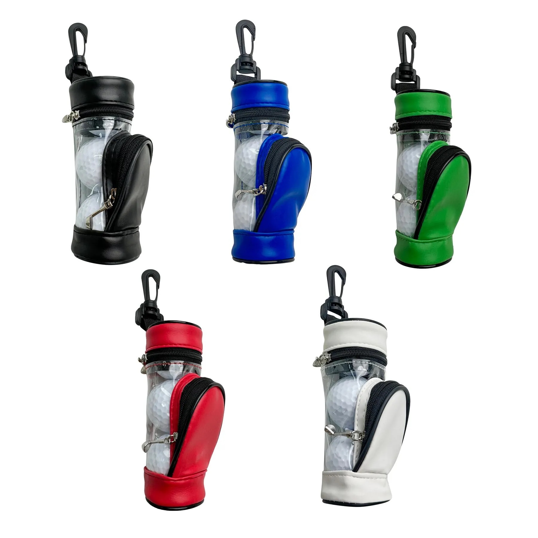 Compact Golf Ball Bag Set With Tees And Holder Clip - Image 3