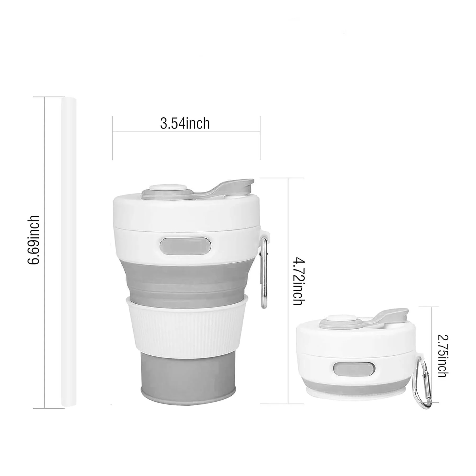 Collapsible Silicone Travel Water Bottle For Sports - Image 2
