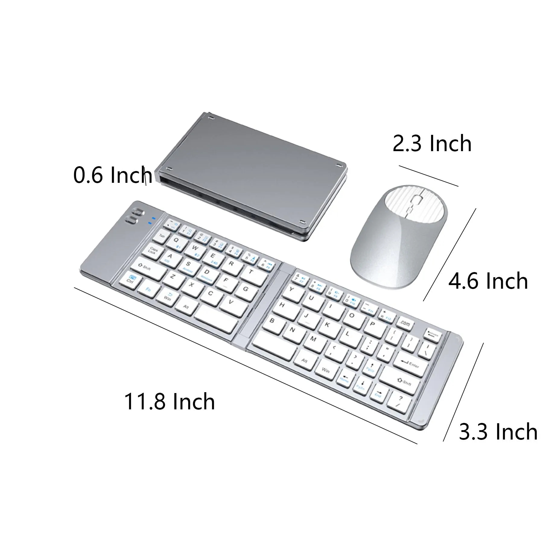 Mini Foldable Three Mode Keyboard And Mouse Set For Travel - Image 2