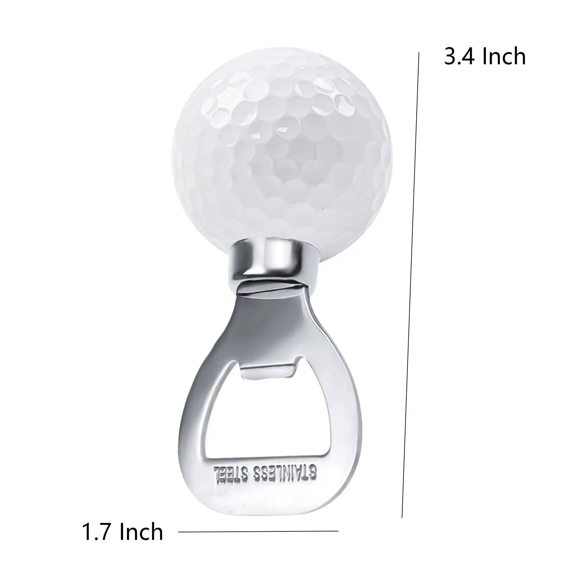 Golf Ball Bottle Opener With Stainless Steel Base Tool - Image 2