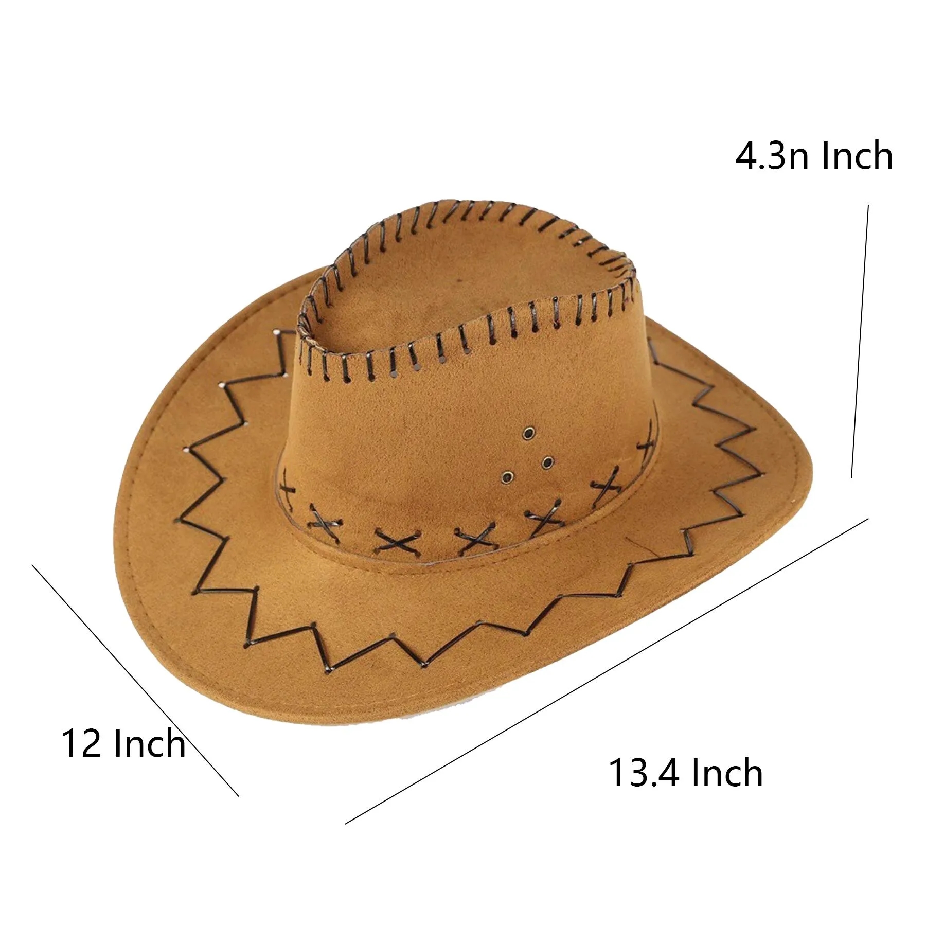 Kids Faux Suede Cowboy Hat For Western Theme Parties - Image 2