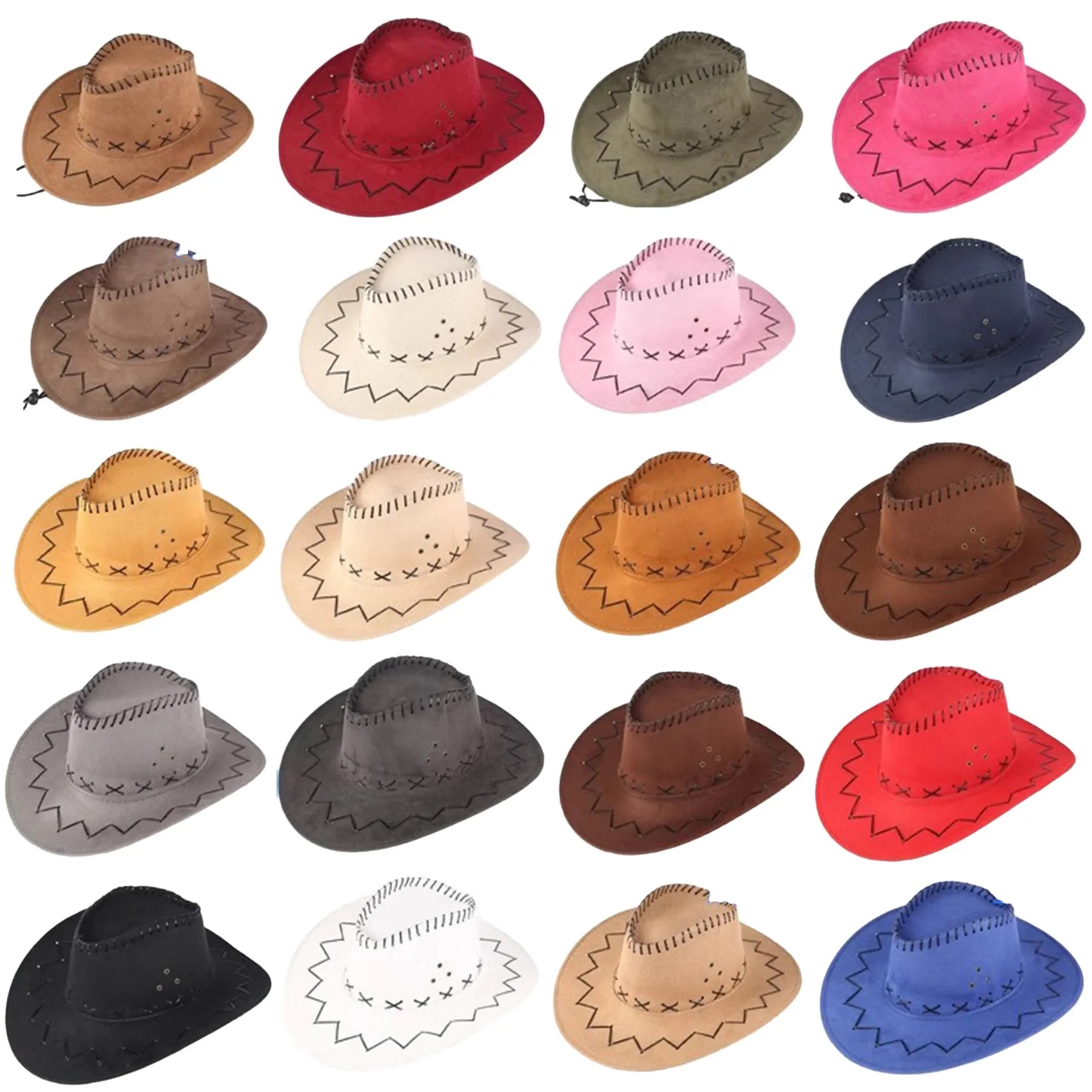 Kids Faux Suede Cowboy Hat For Western Theme Parties - Image 3