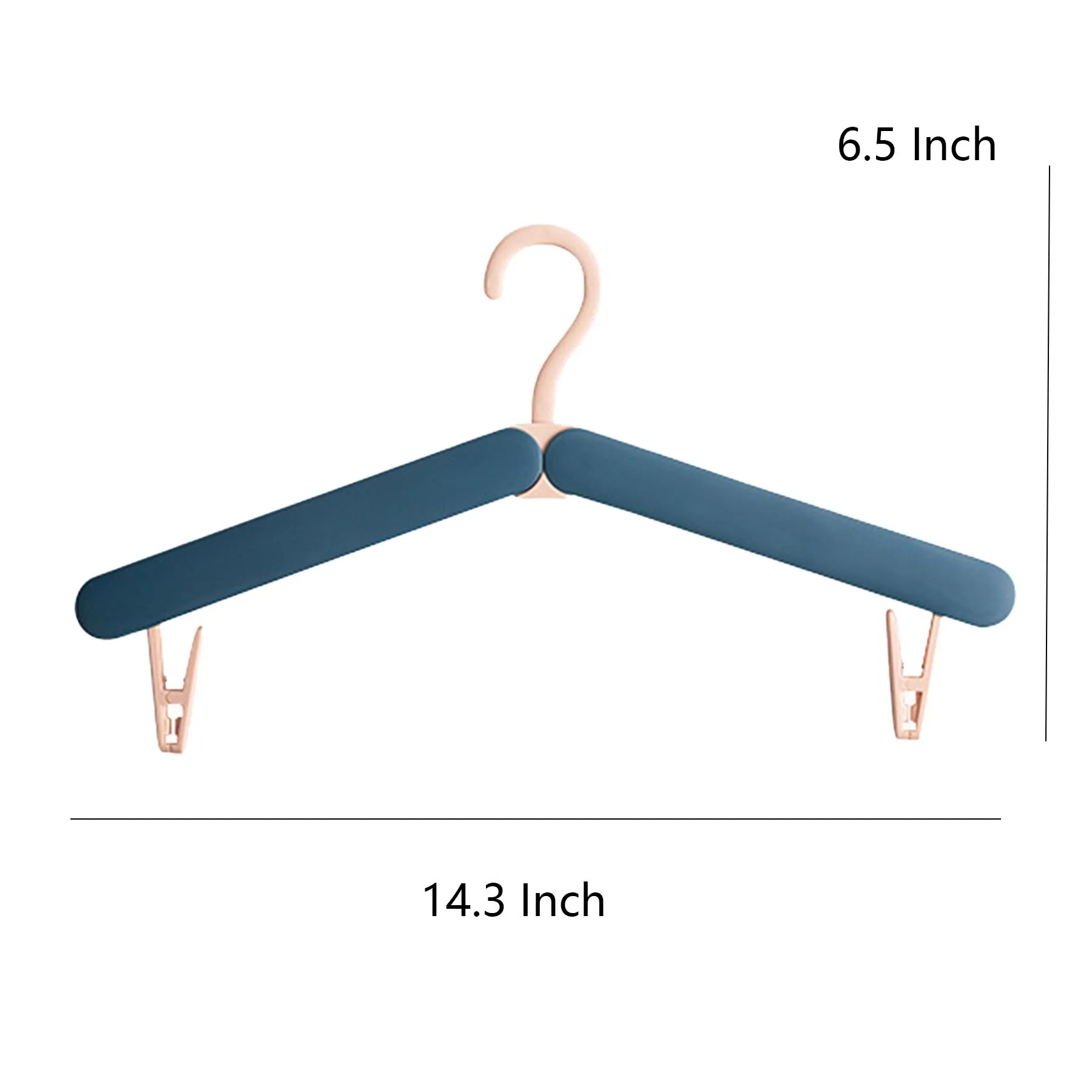 Compact Folding Travel Clothes Hanger With Hidden Clips - Image 2