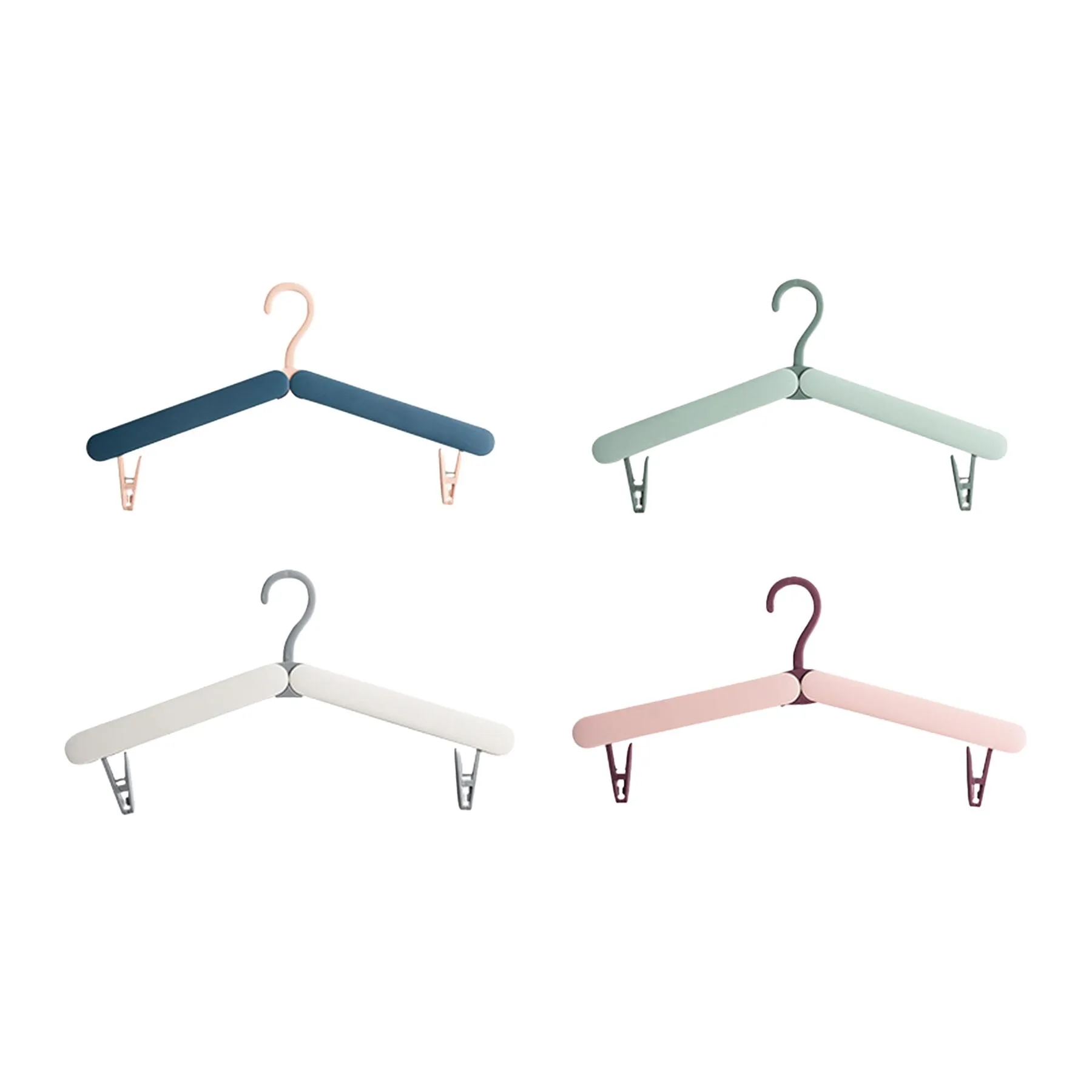 Compact Folding Travel Clothes Hanger With Hidden Clips - Image 3
