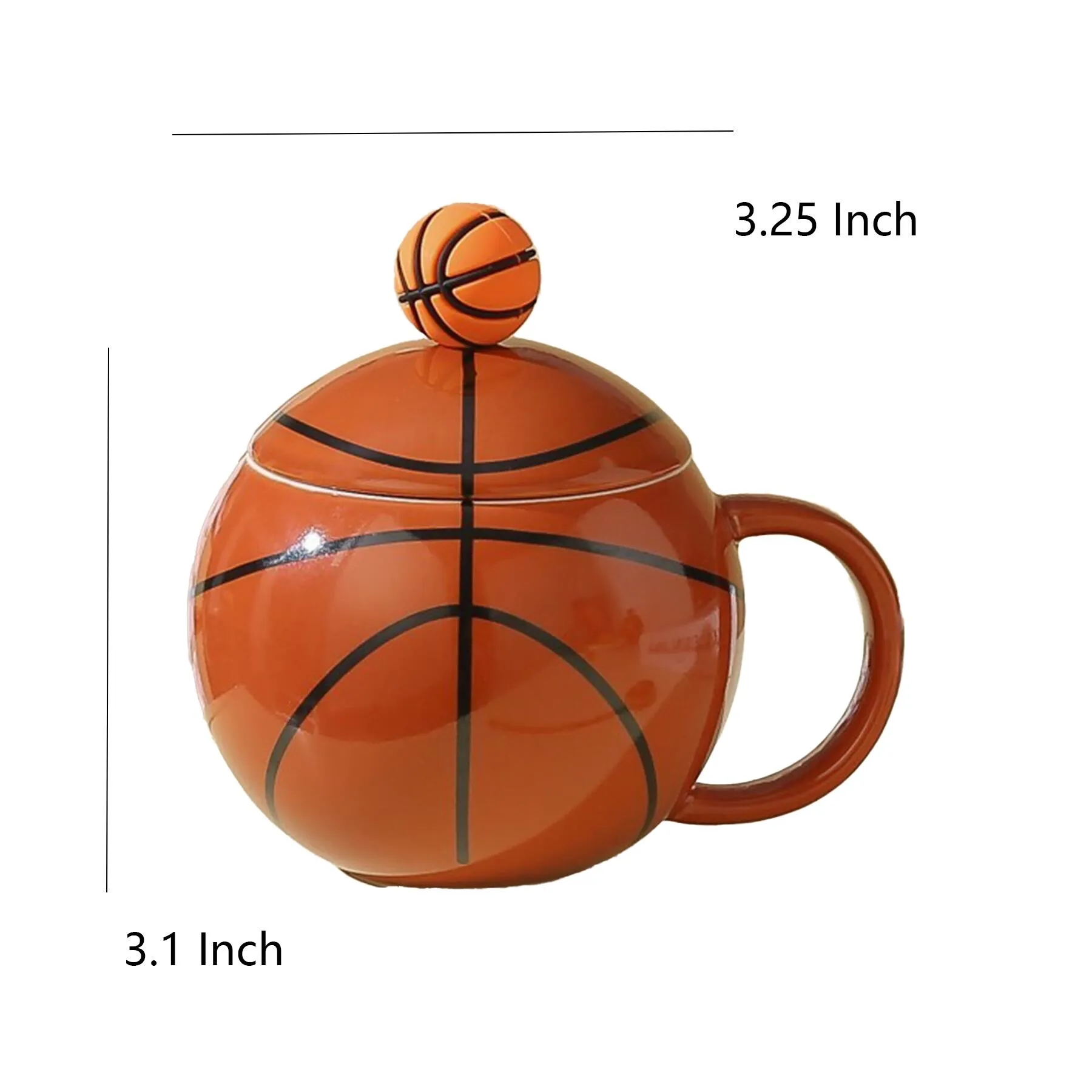 Basketball Ceramic Coffee Mug With Gift Box And Spoon - Image 2