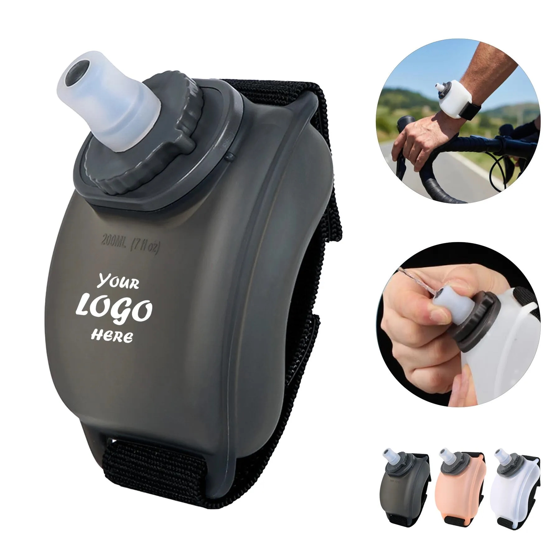Wrist Strap Sports Water Bottle For Running And Hiking