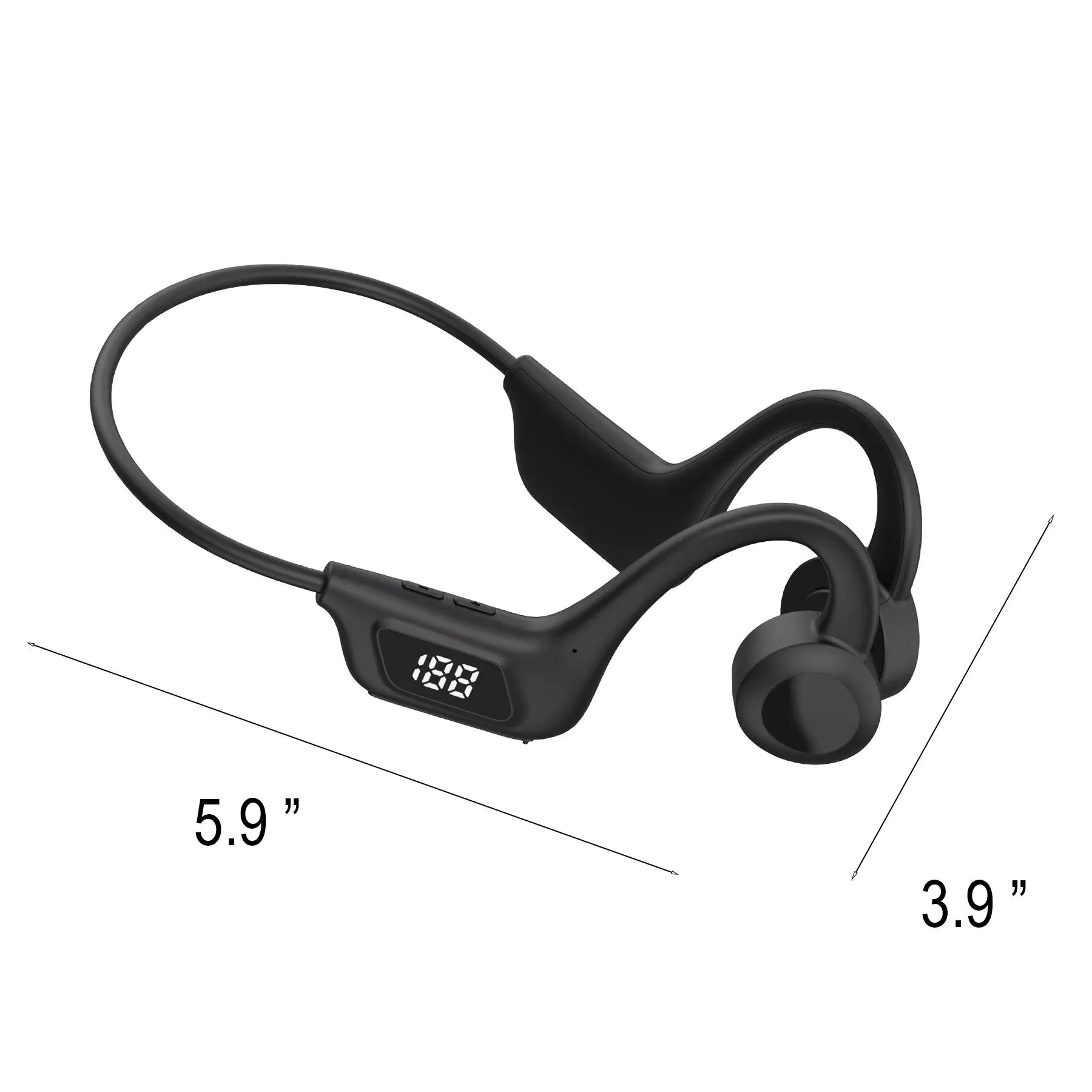Open Ear Bluetooth Headphones With LED Battery Display - Image 2