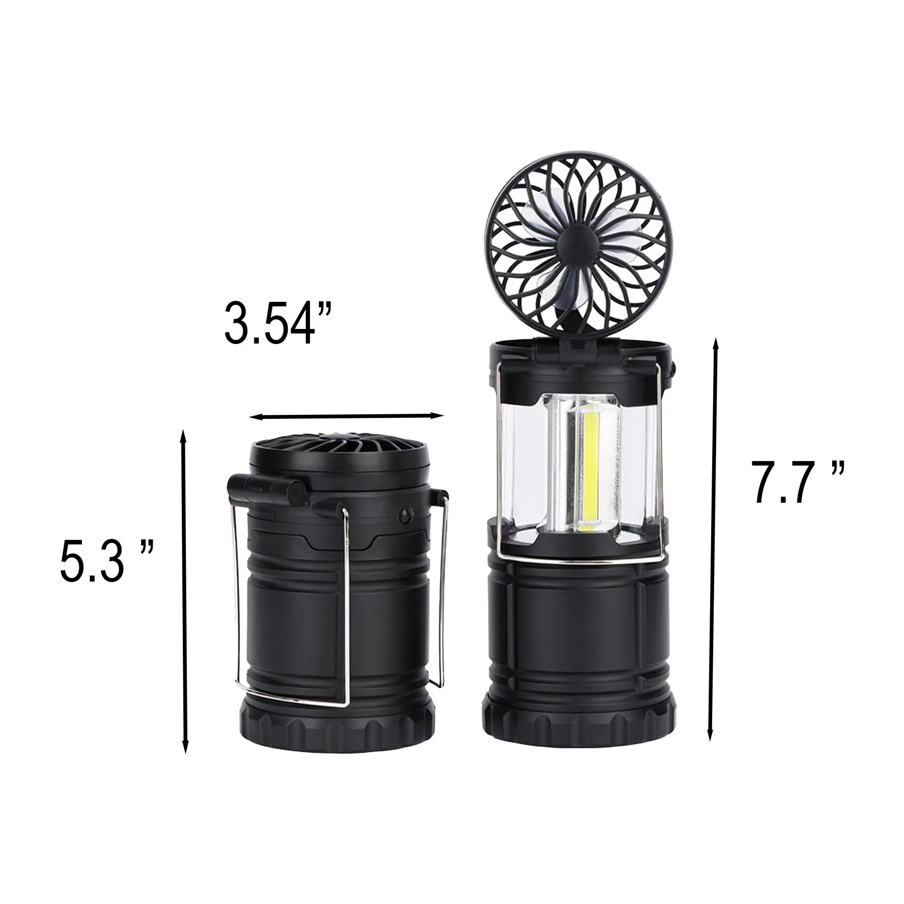 Hanging LED Camping Fan Lantern For Tent Cooling - Image 2