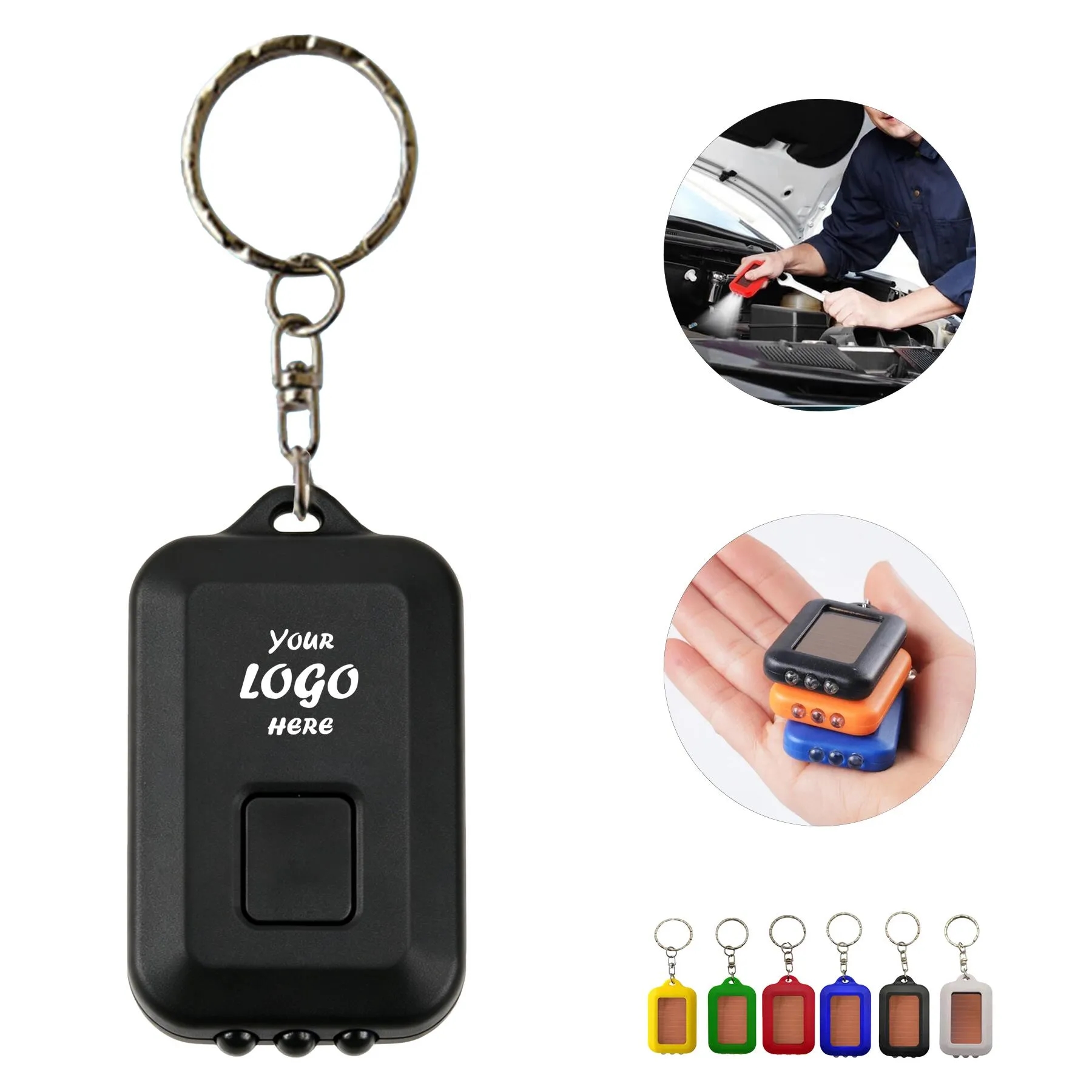 Compact Solar LED Keychain Light For Daily Carry