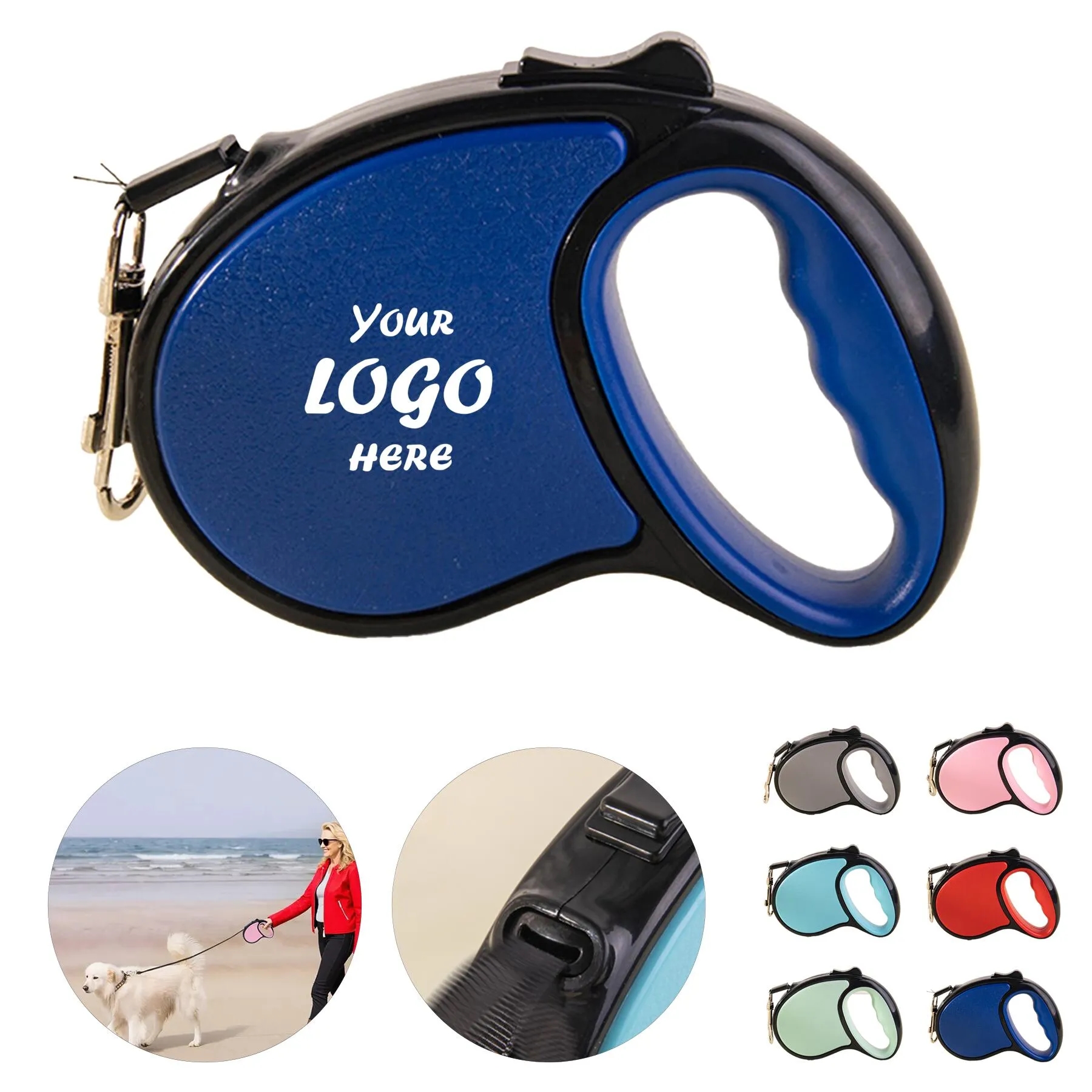 Retractable Dog Leash With Anti Slip Handle