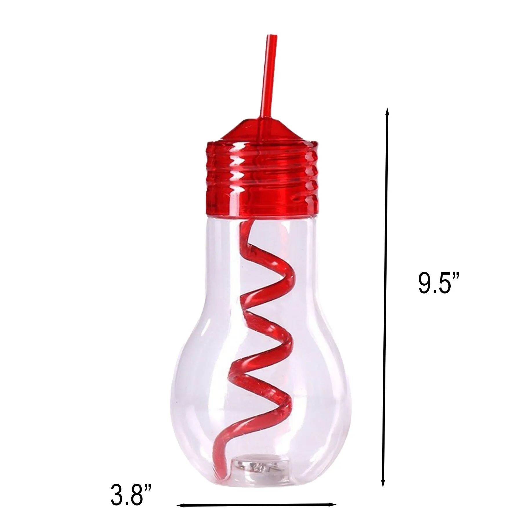 20 Oz LED Light Bulb Cup With Spiral Straw - Image 2