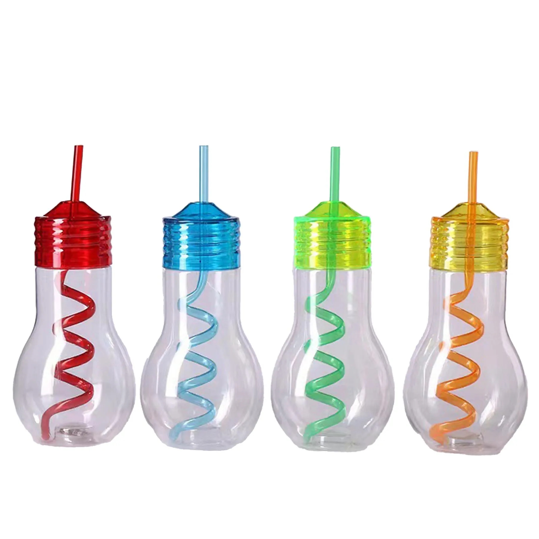 20 Oz LED Light Bulb Cup With Spiral Straw - Image 3