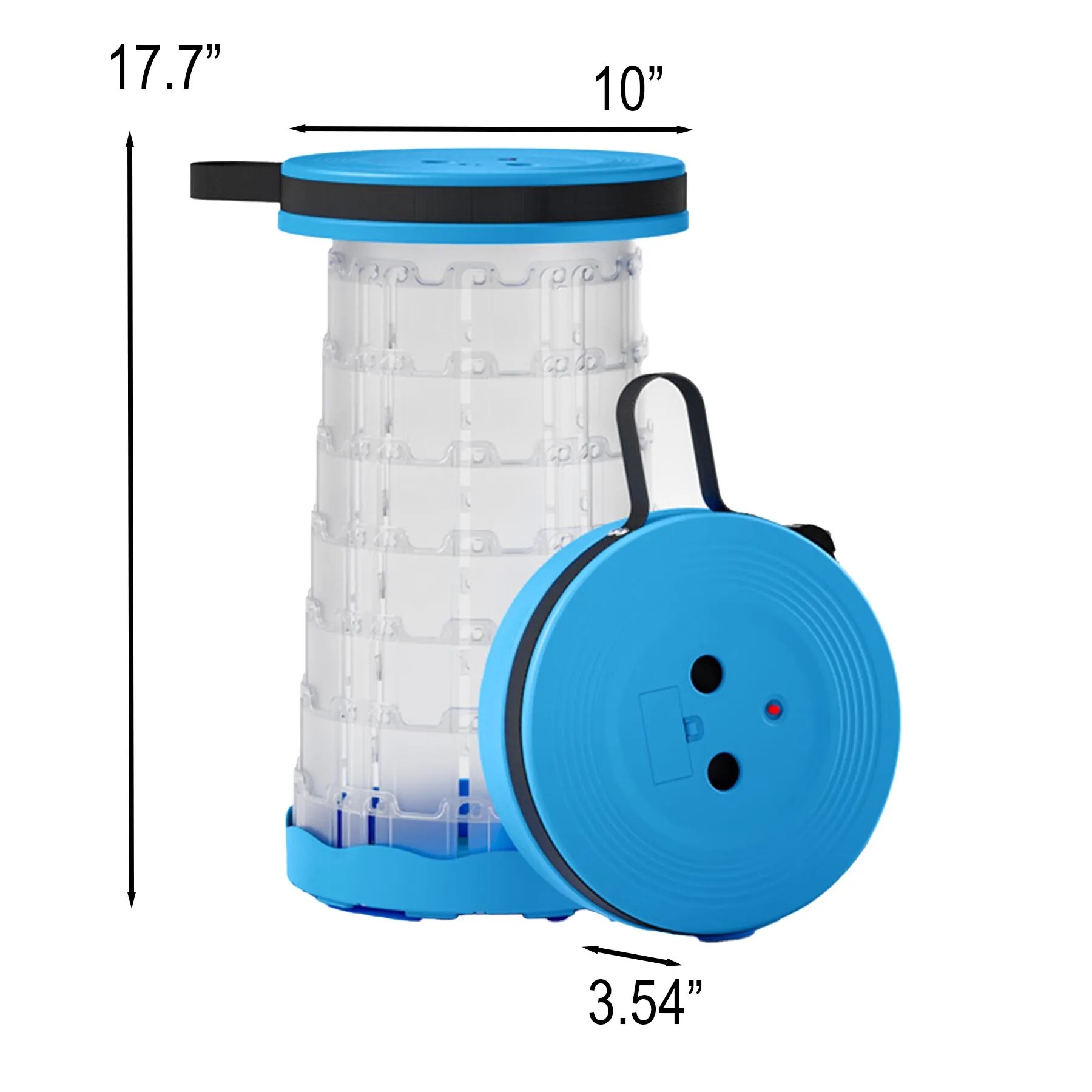 Glowing Telescopic Folding Stool With LED Lighting - Image 2