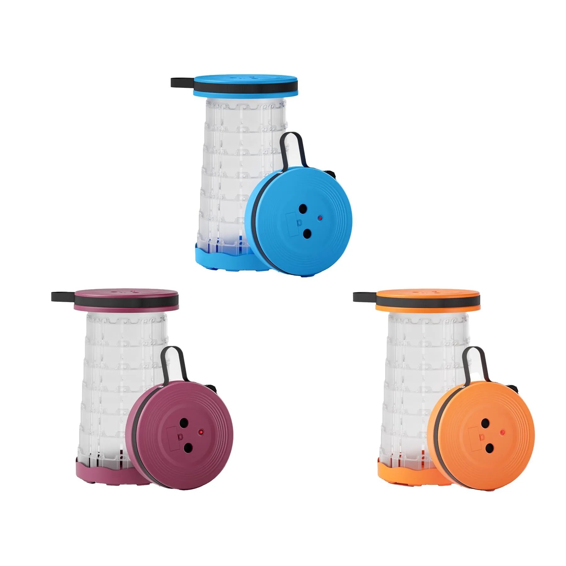 Glowing Telescopic Folding Stool With LED Lighting - Image 3