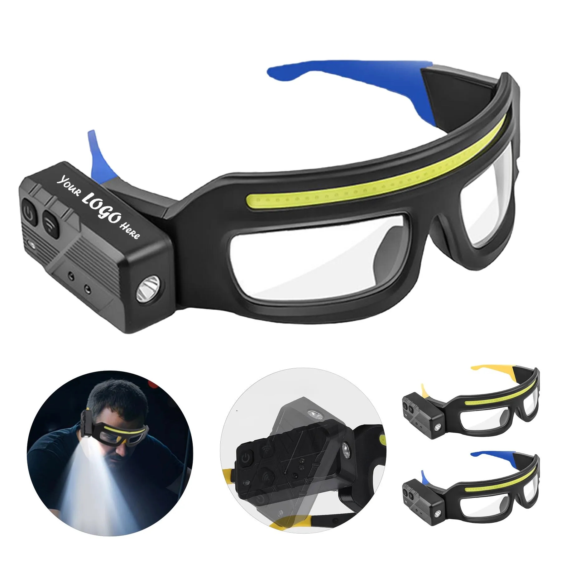Wearable Clip On Glasses Lamp With Motion Sensor Light