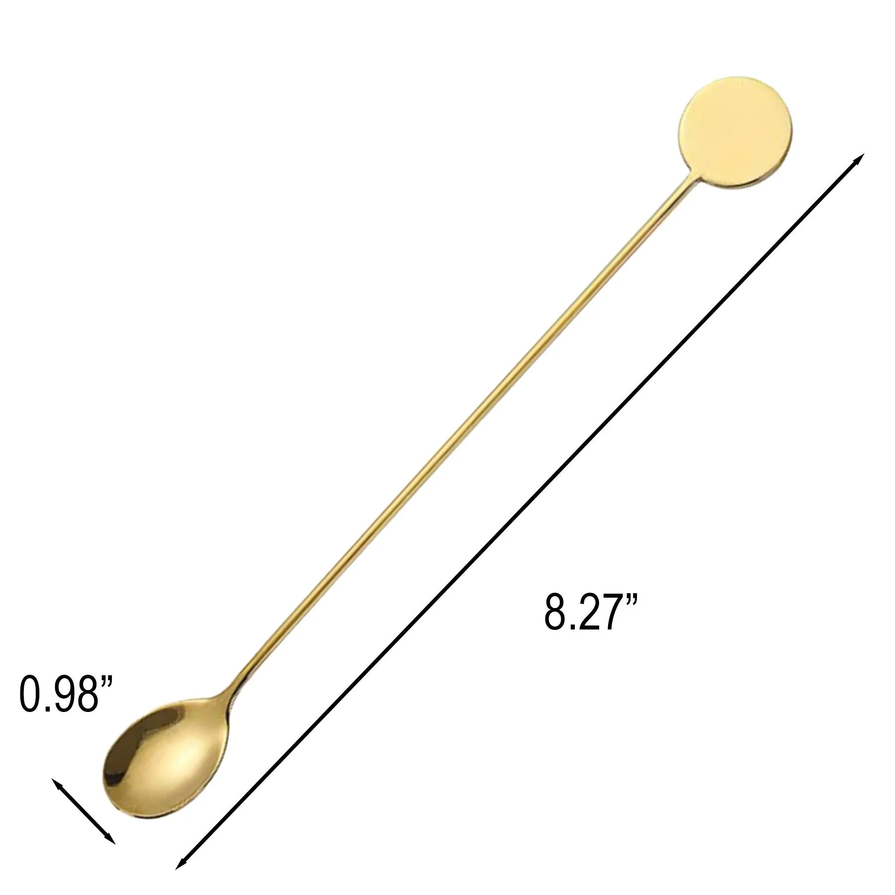 Long Handle Stainless Steel Coffee And Cocktail Spoon - Image 2