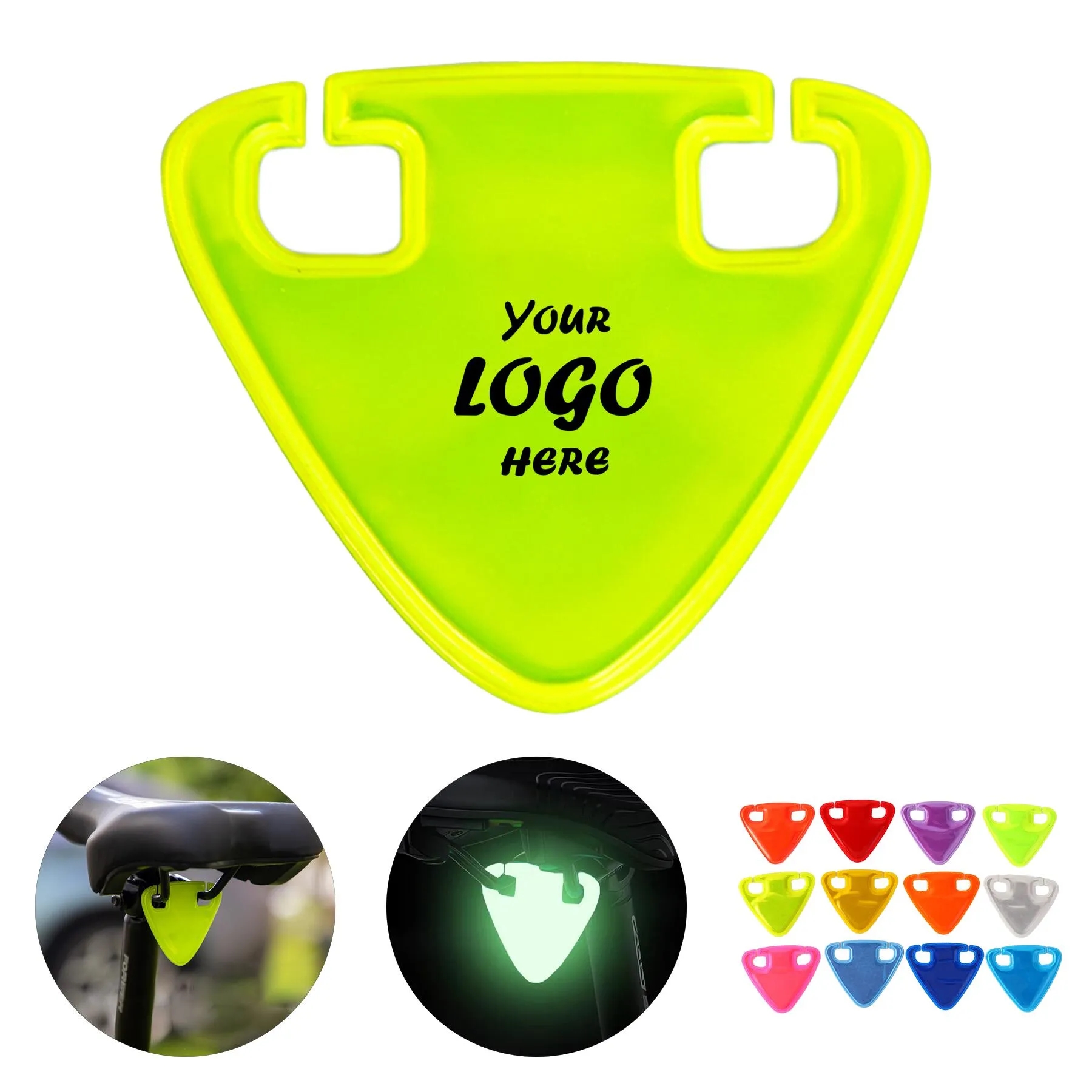 Reflective Triangle Bicycle Safety Tag For Night Rides