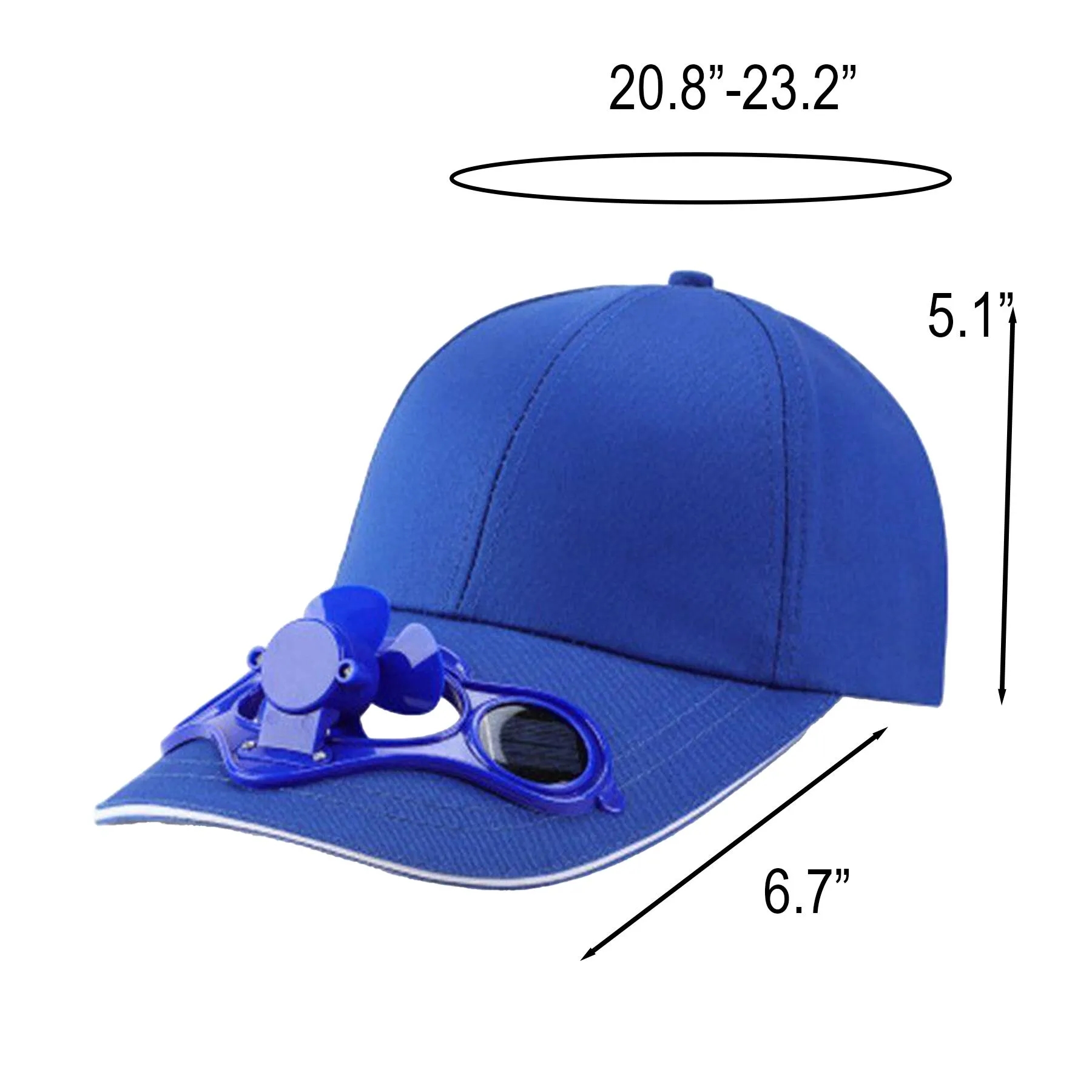 Solar Powered Outdoor Fan Cap For Summer Cooling Use - Image 2