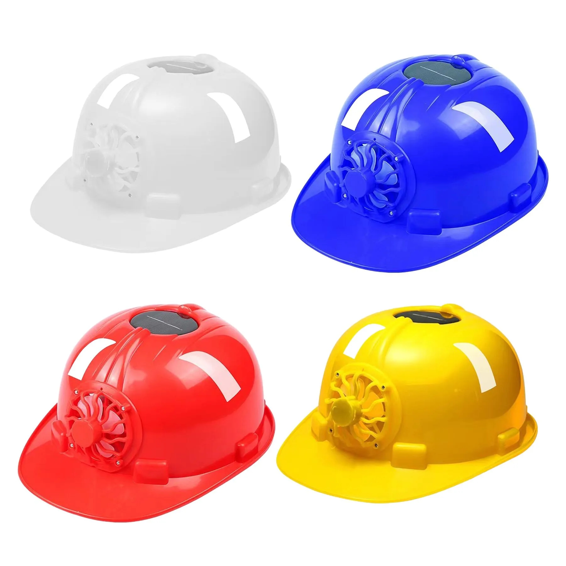 Solar Powered Fan Construction Helmet For Outdoor Work - Image 3