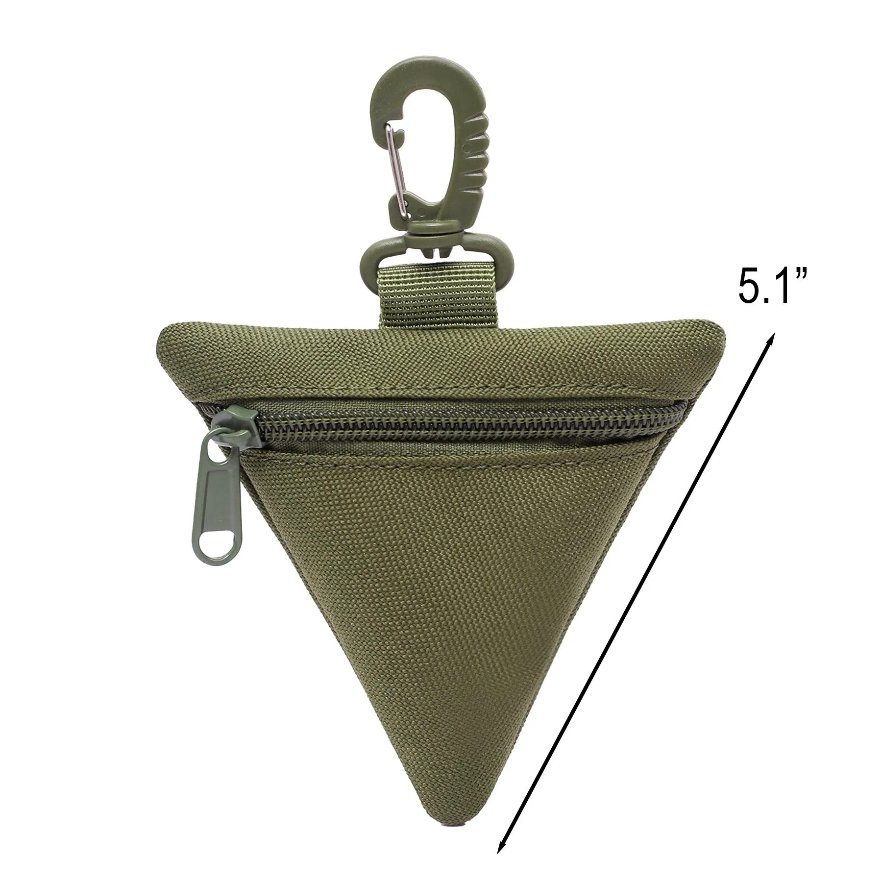 Compact Triangle Waist Bag With Carabiner Buckle Clip - Image 2