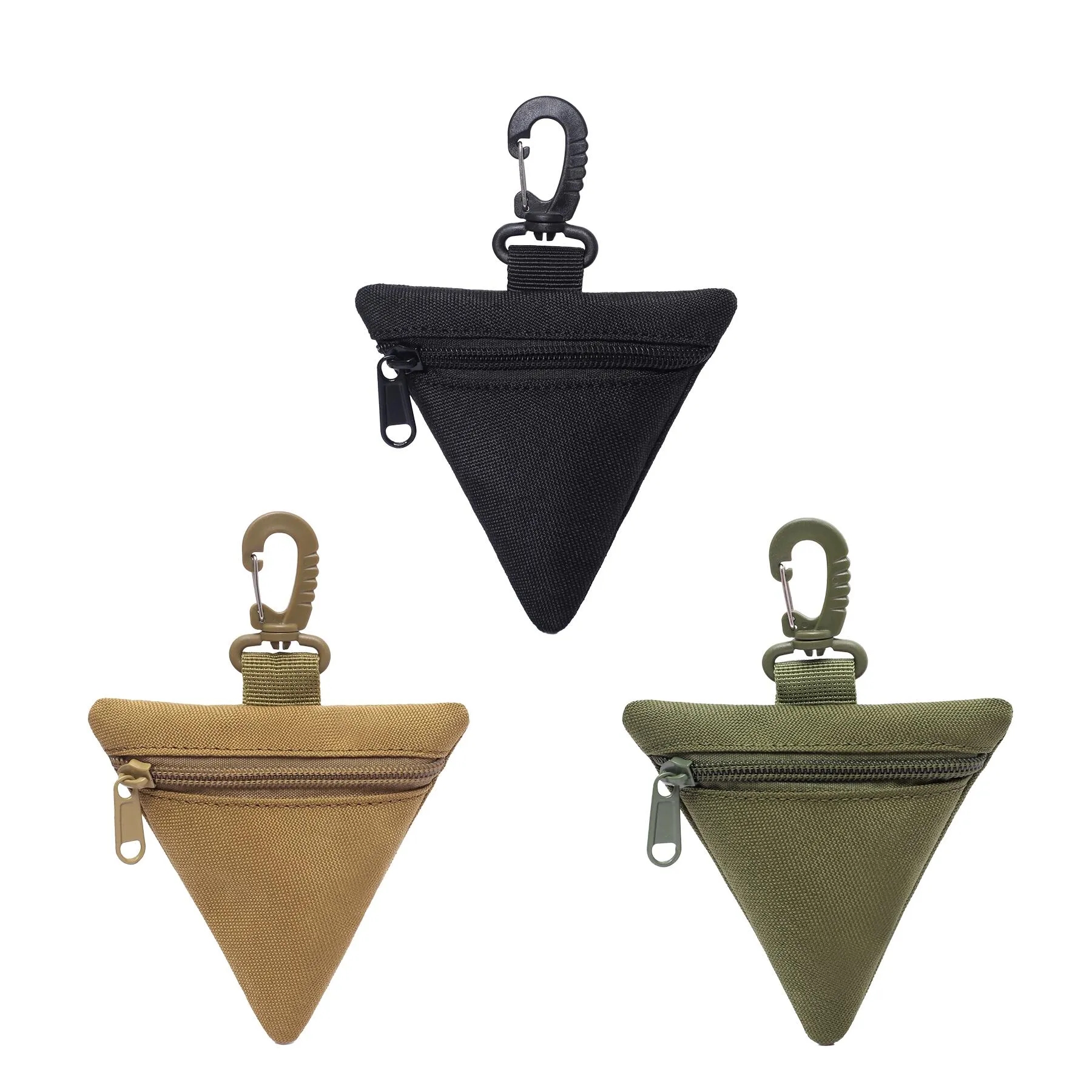 Compact Triangle Waist Bag With Carabiner Buckle Clip - Image 3