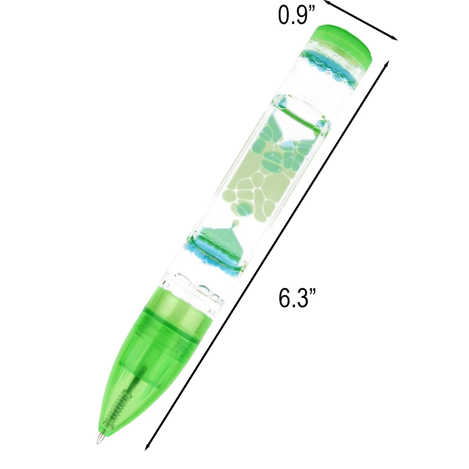 Soothing Liquid Motion Bubbler Ballpoint Desk Pen Toy - Image 2