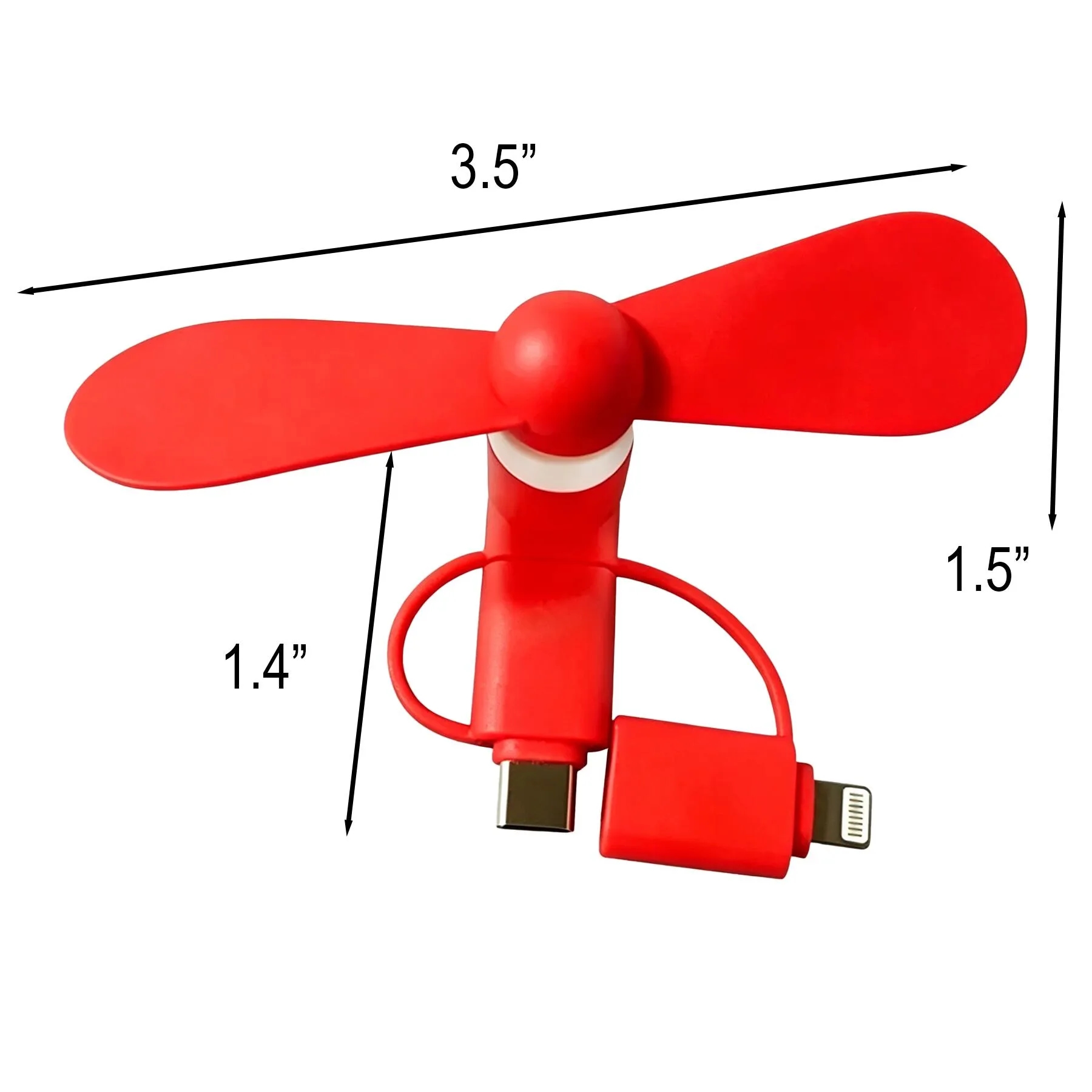 3 In 1 Mini Phone Cooling Fan With Soft Rubber Blades - Image 2