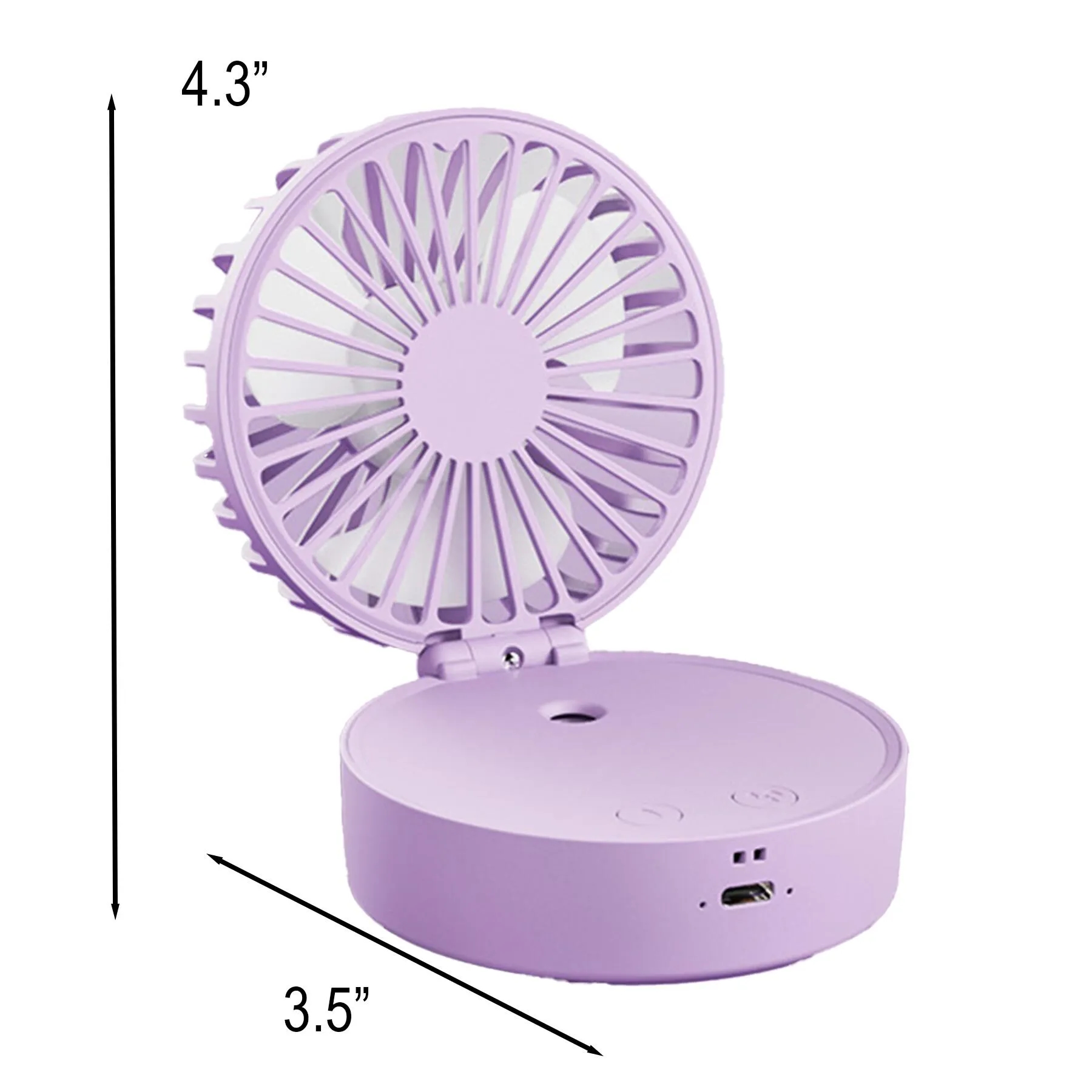 Foldable USB Misting Fan With Rechargeable Battery - Image 2