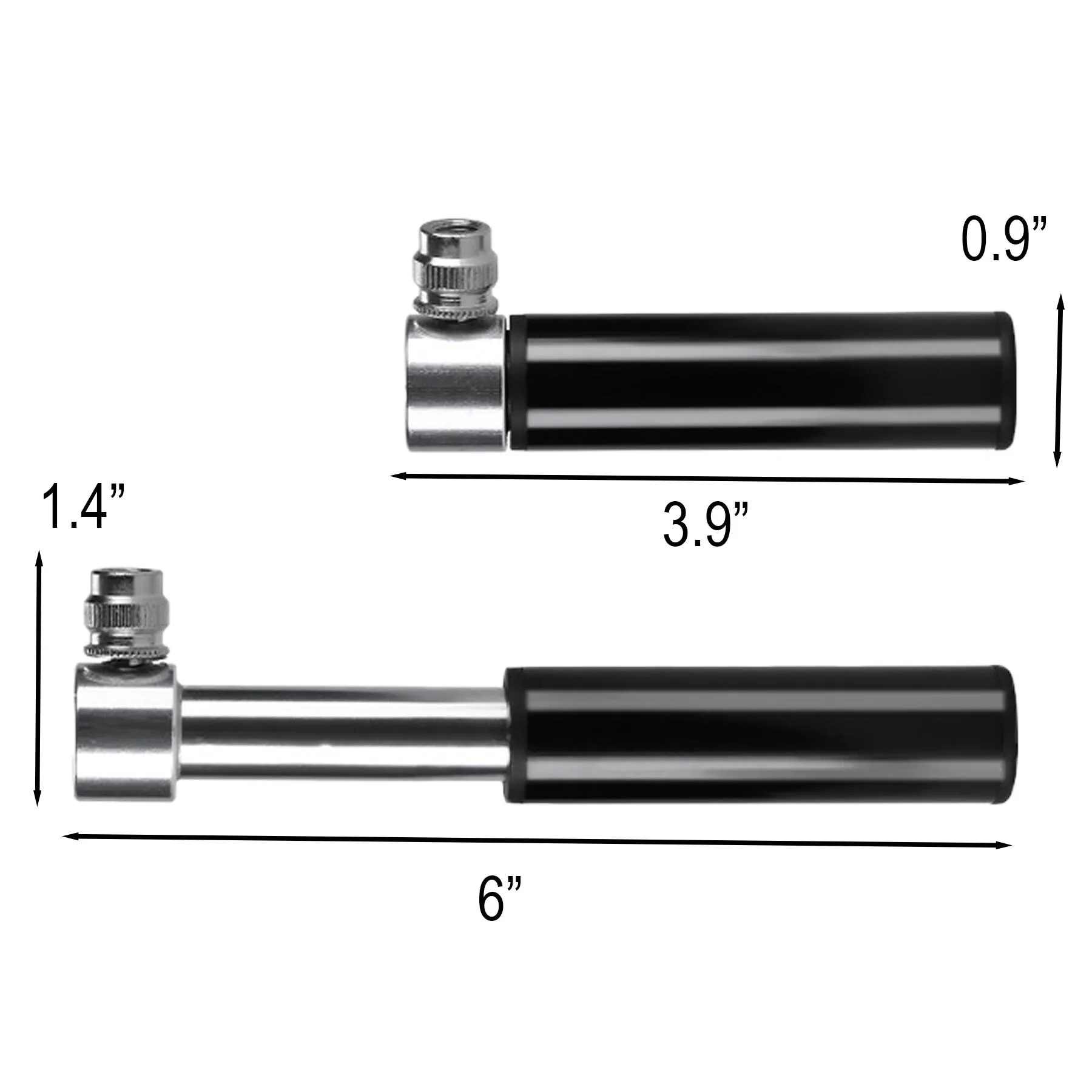 Mini Aluminum Alloy Bike Pump With Dual Valve Head - Image 2