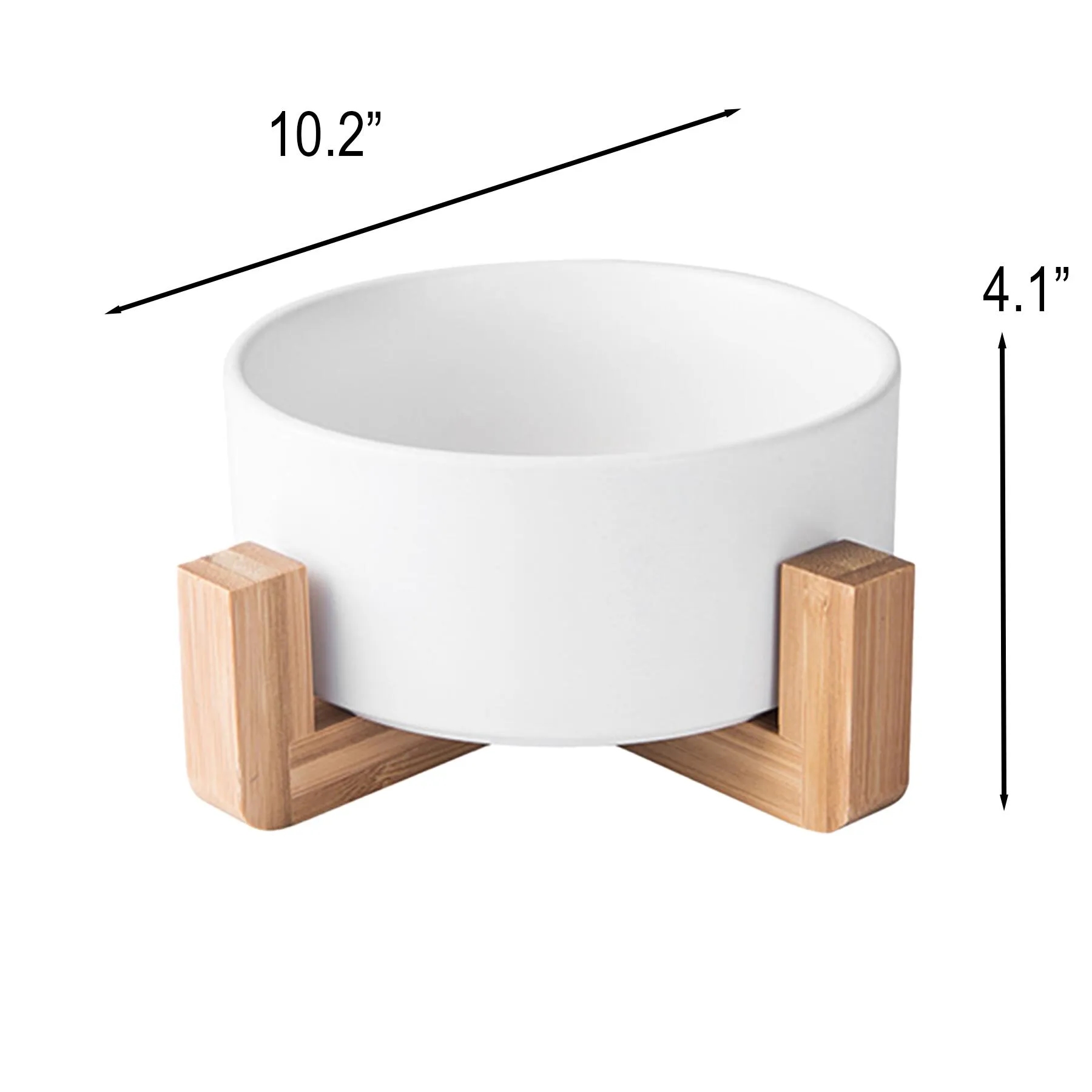 Modern Ceramic Planter Kit With Bamboo Stand - Image 2