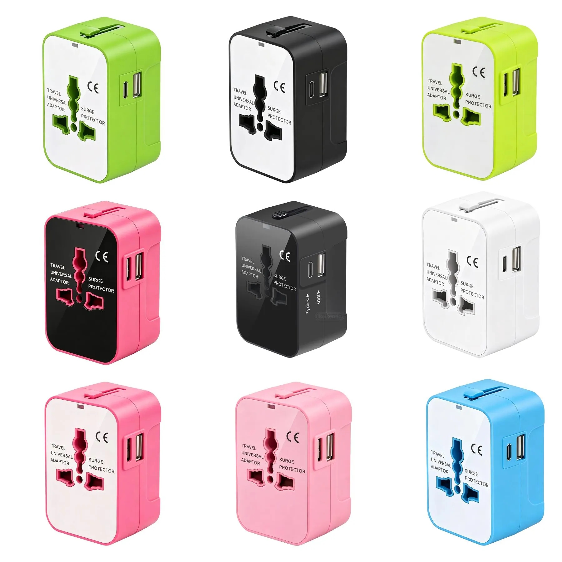 Compact Universal Travel Adapter With USB Charging Port - Image 3