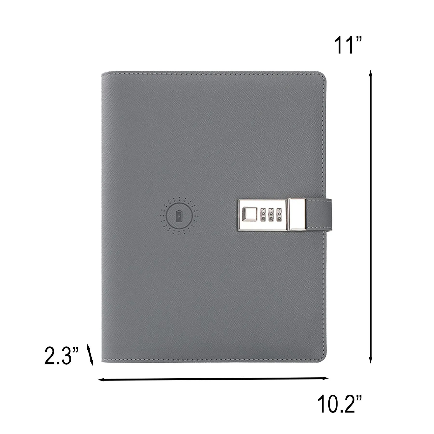 PU Leather Wireless Charging Notebook With Power Bank - Image 2